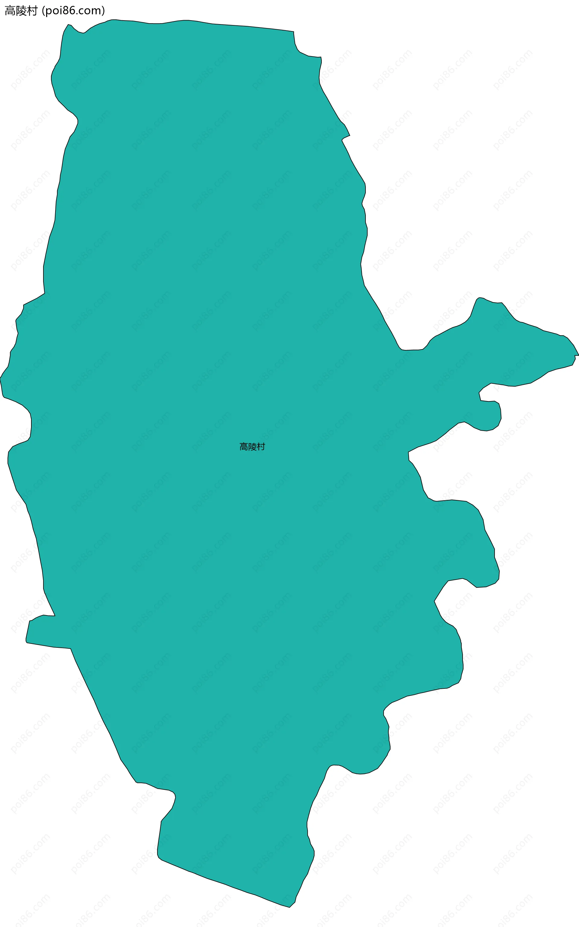 高陵村边界地图