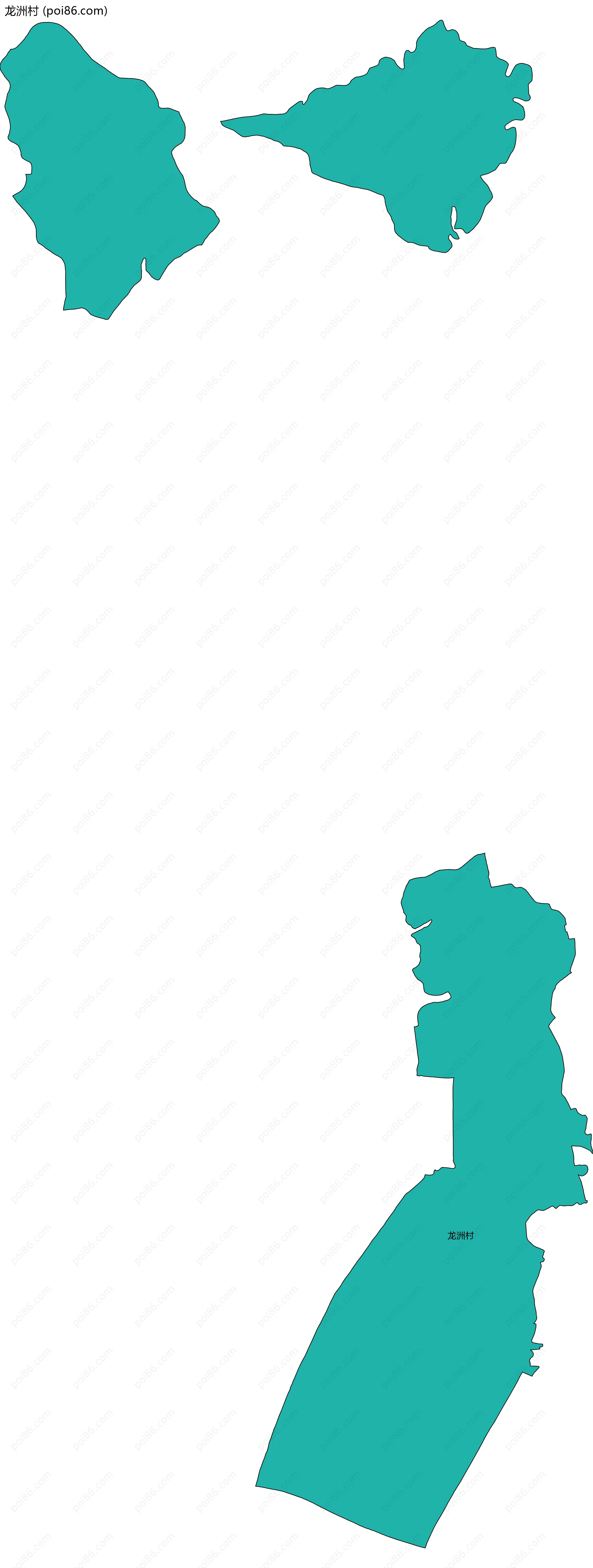 龙洲村边界地图
