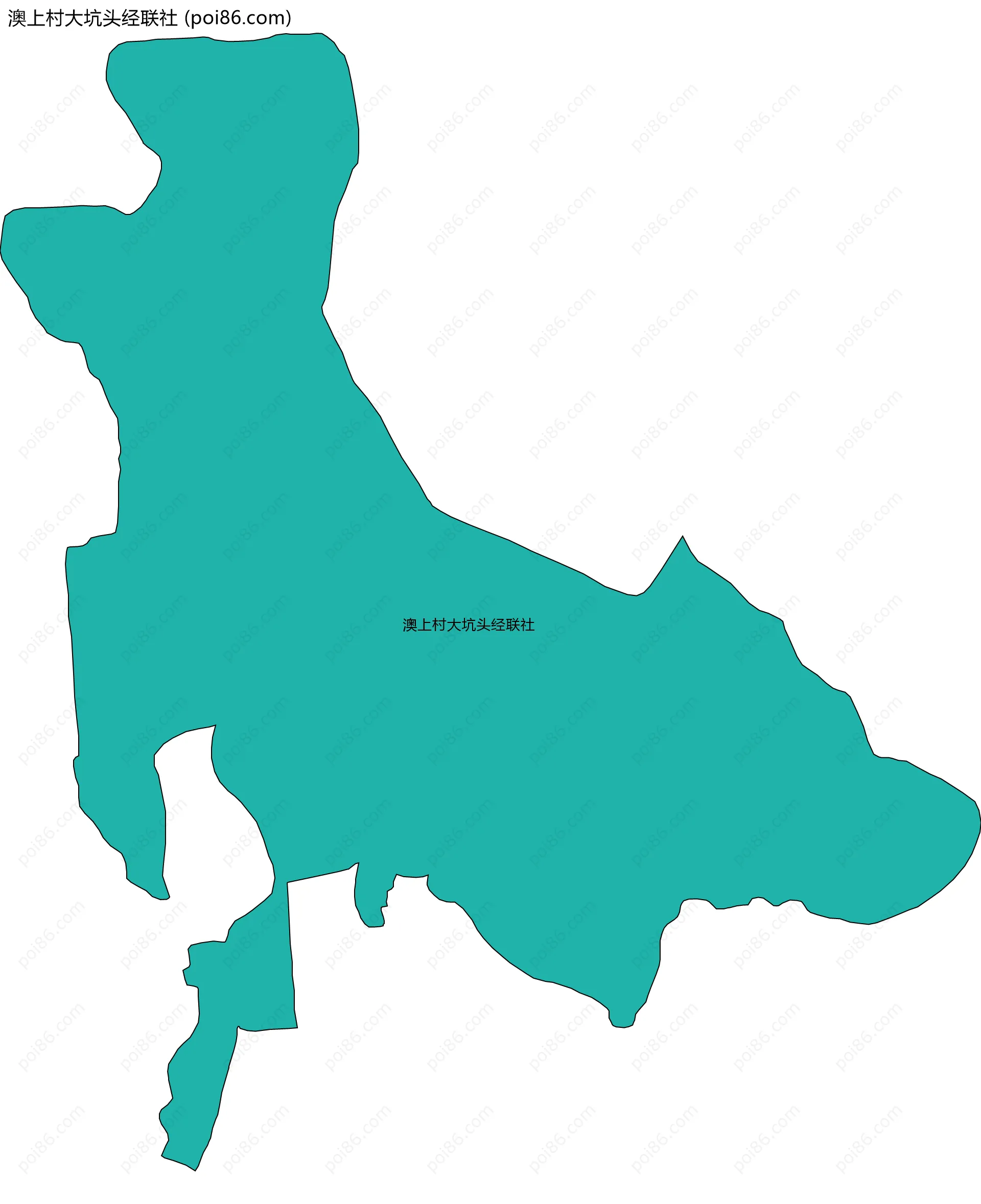 澳上村大坑头经联社边界地图