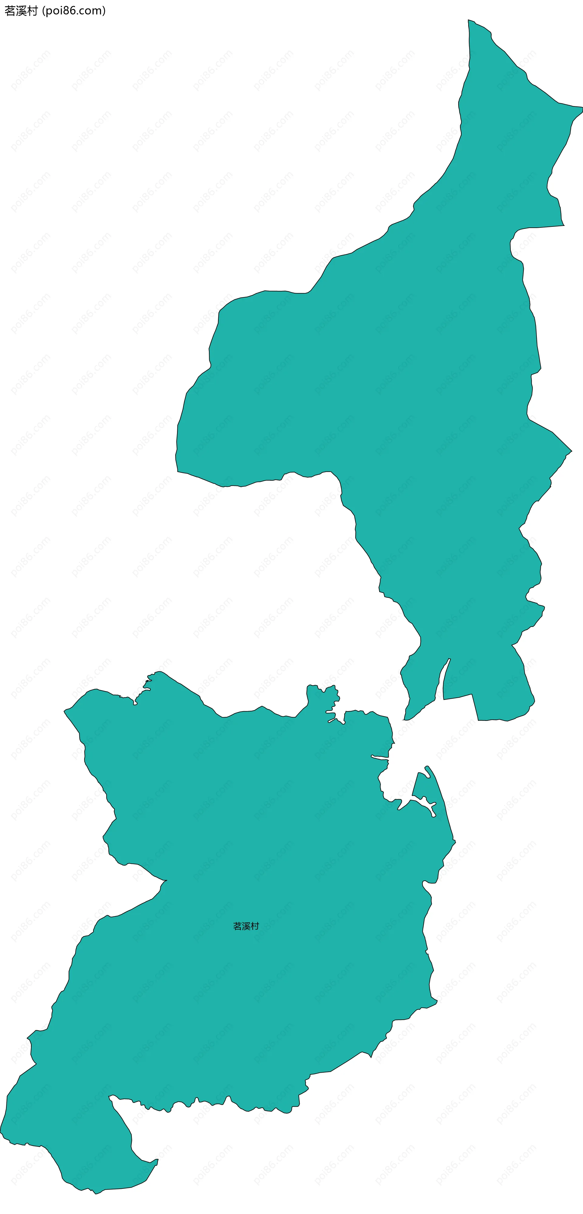 茗溪村边界地图