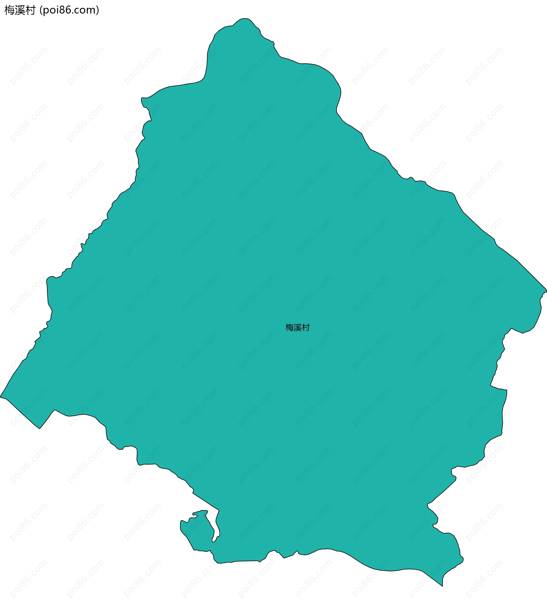 梅溪村边界地图