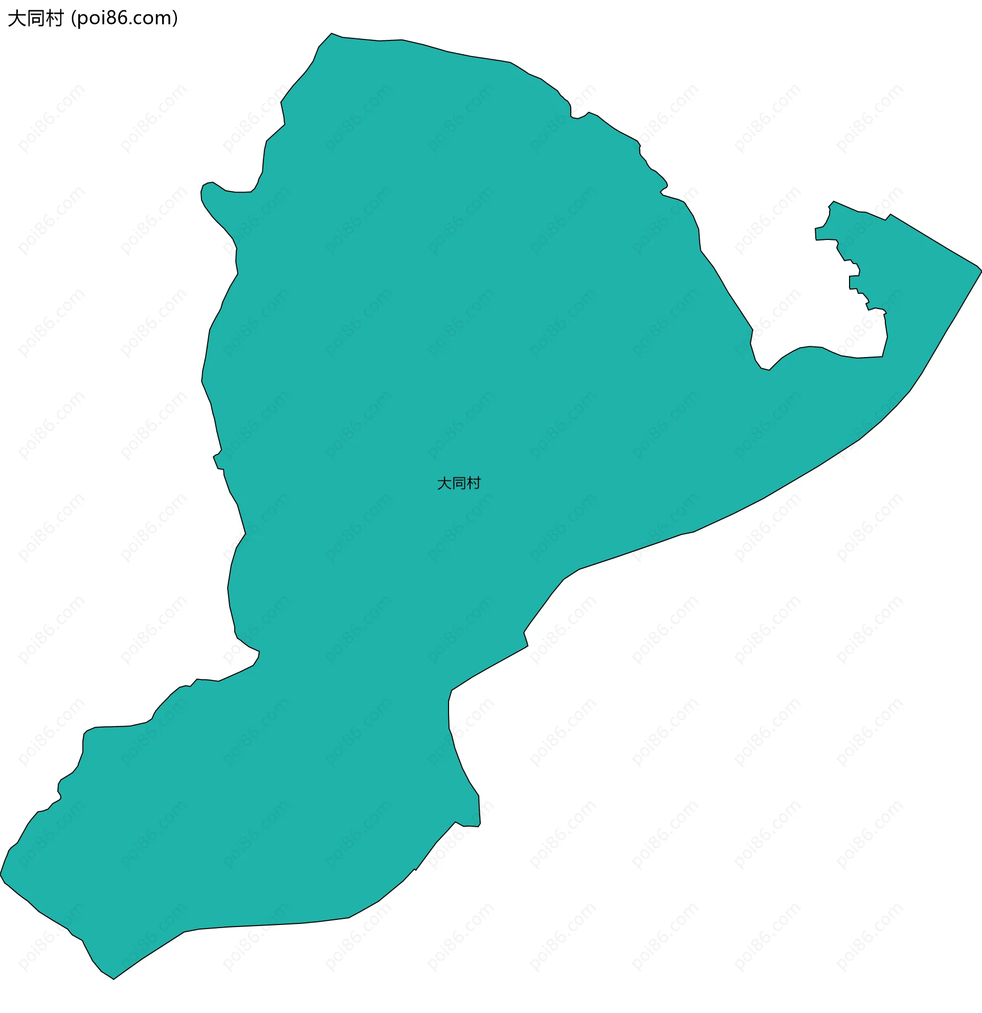 大同村边界地图