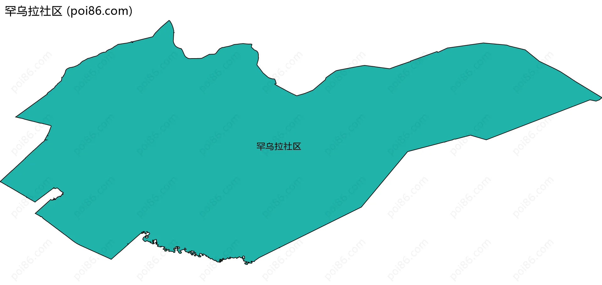 罕乌拉社区边界地图