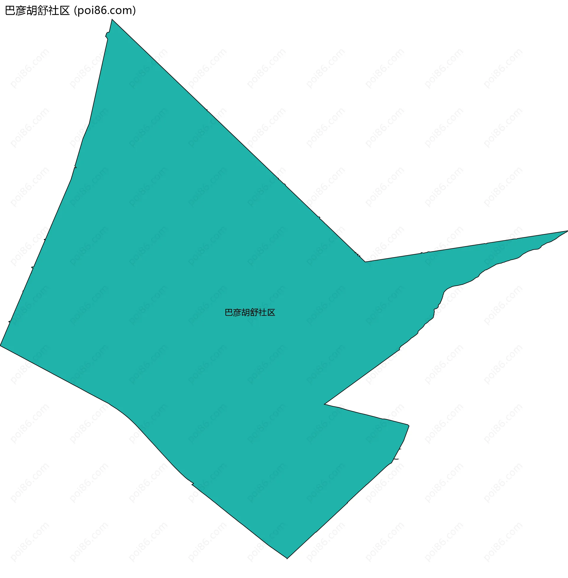 巴彦胡舒社区边界地图