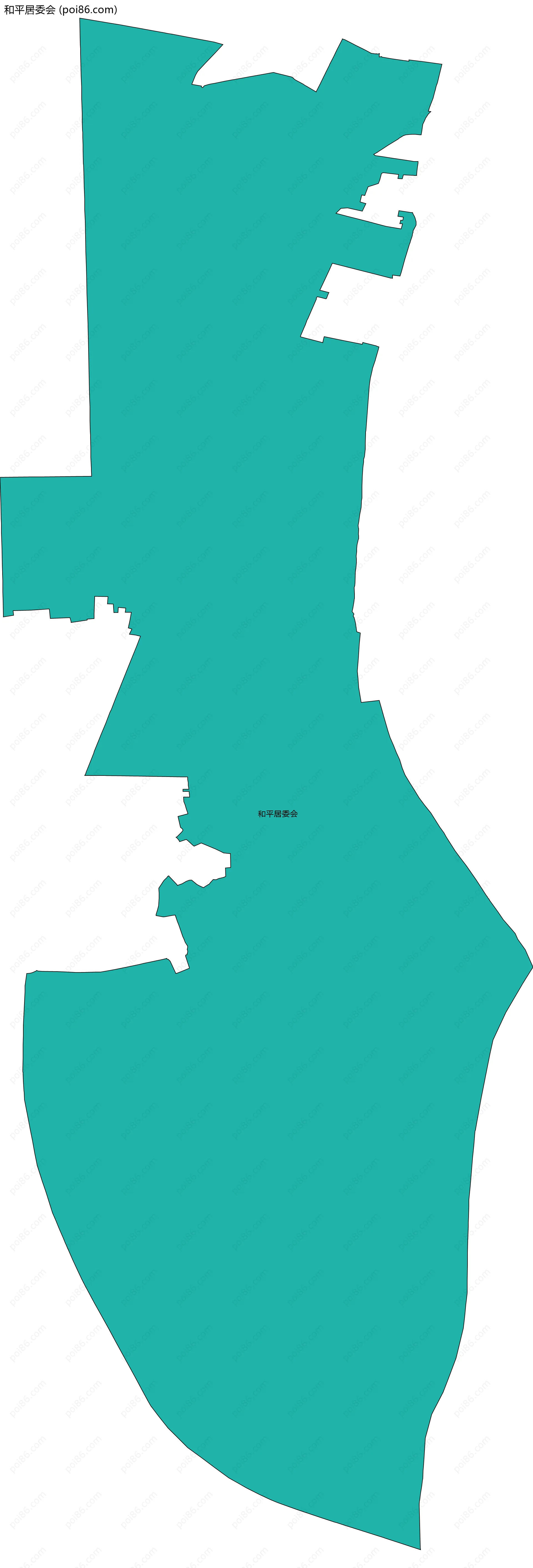 和平居委会边界地图