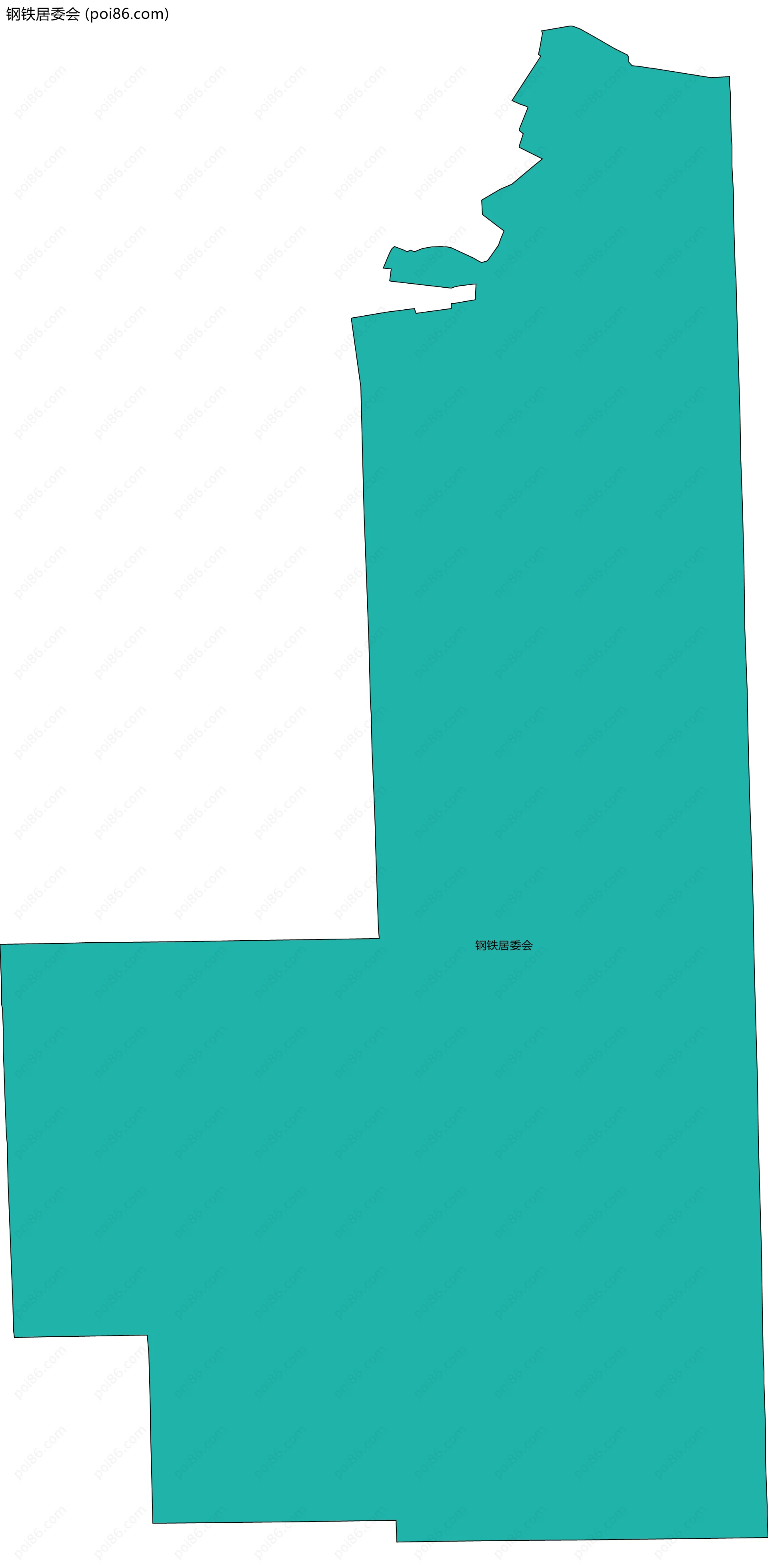 钢铁居委会边界地图