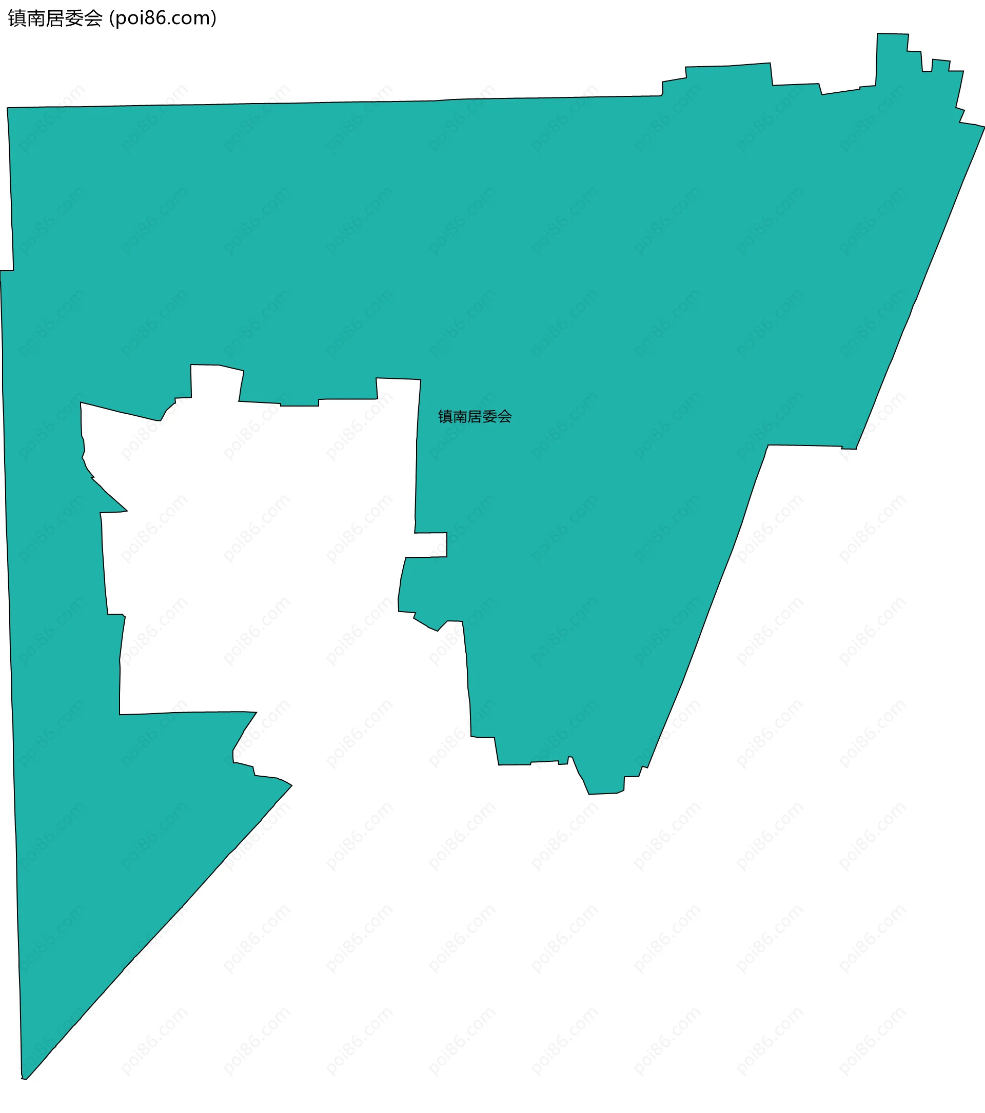 镇南居委会边界地图
