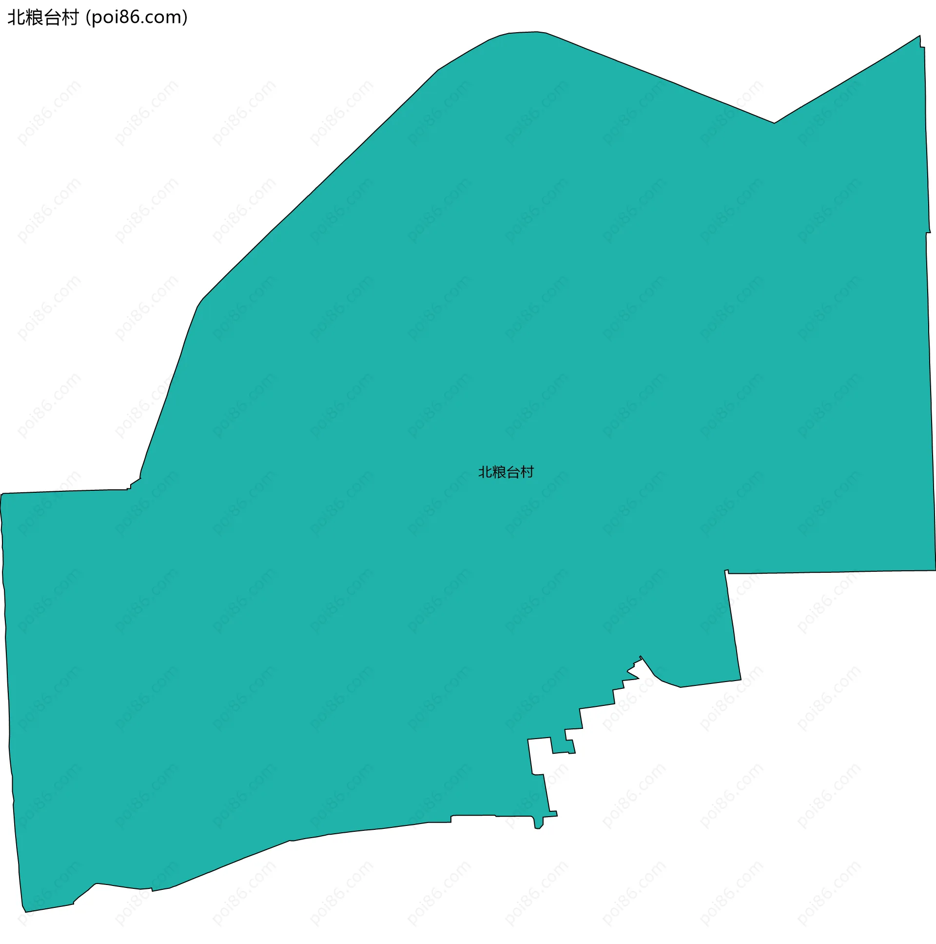 北粮台村边界地图