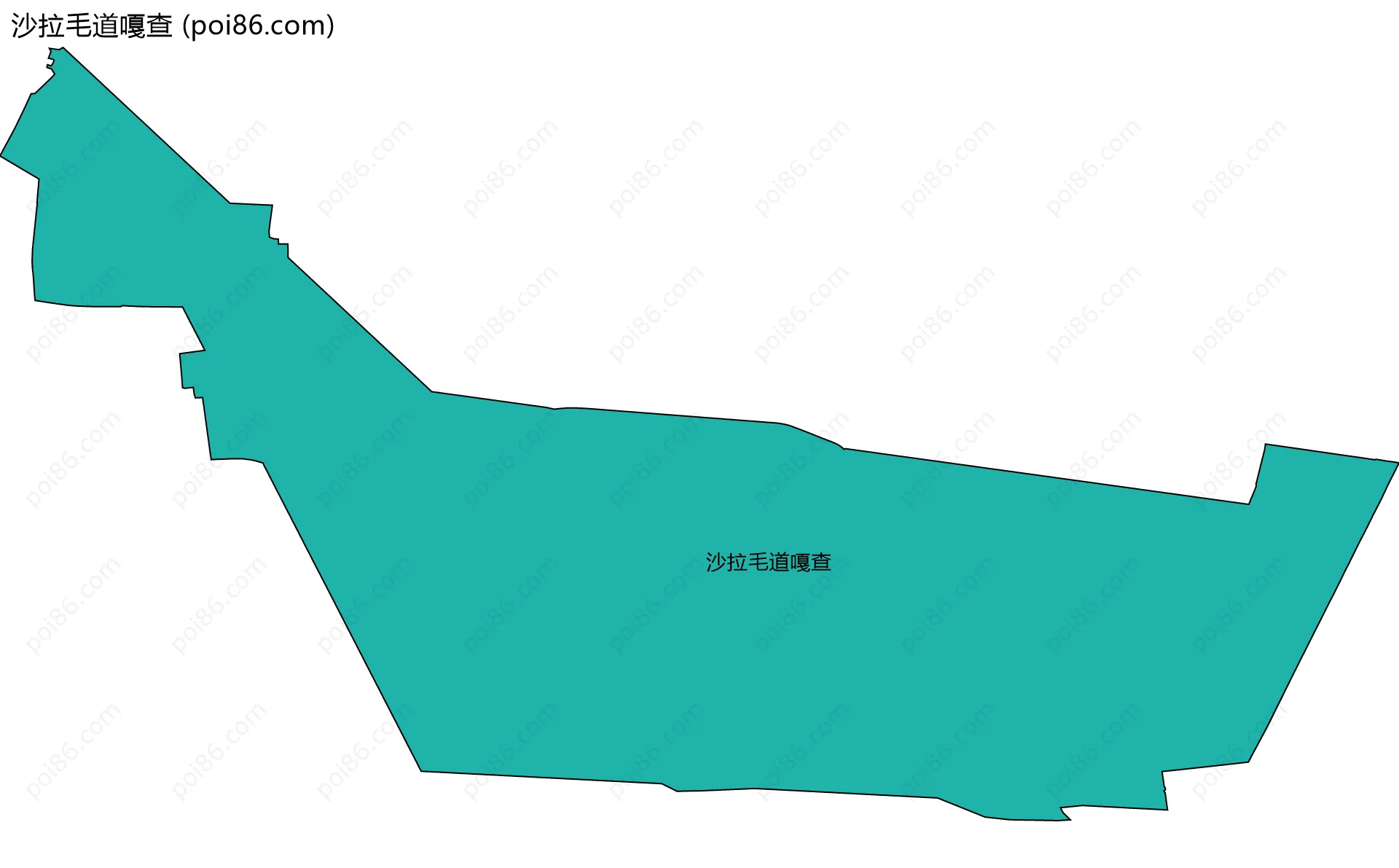 沙拉毛道嘎查边界地图