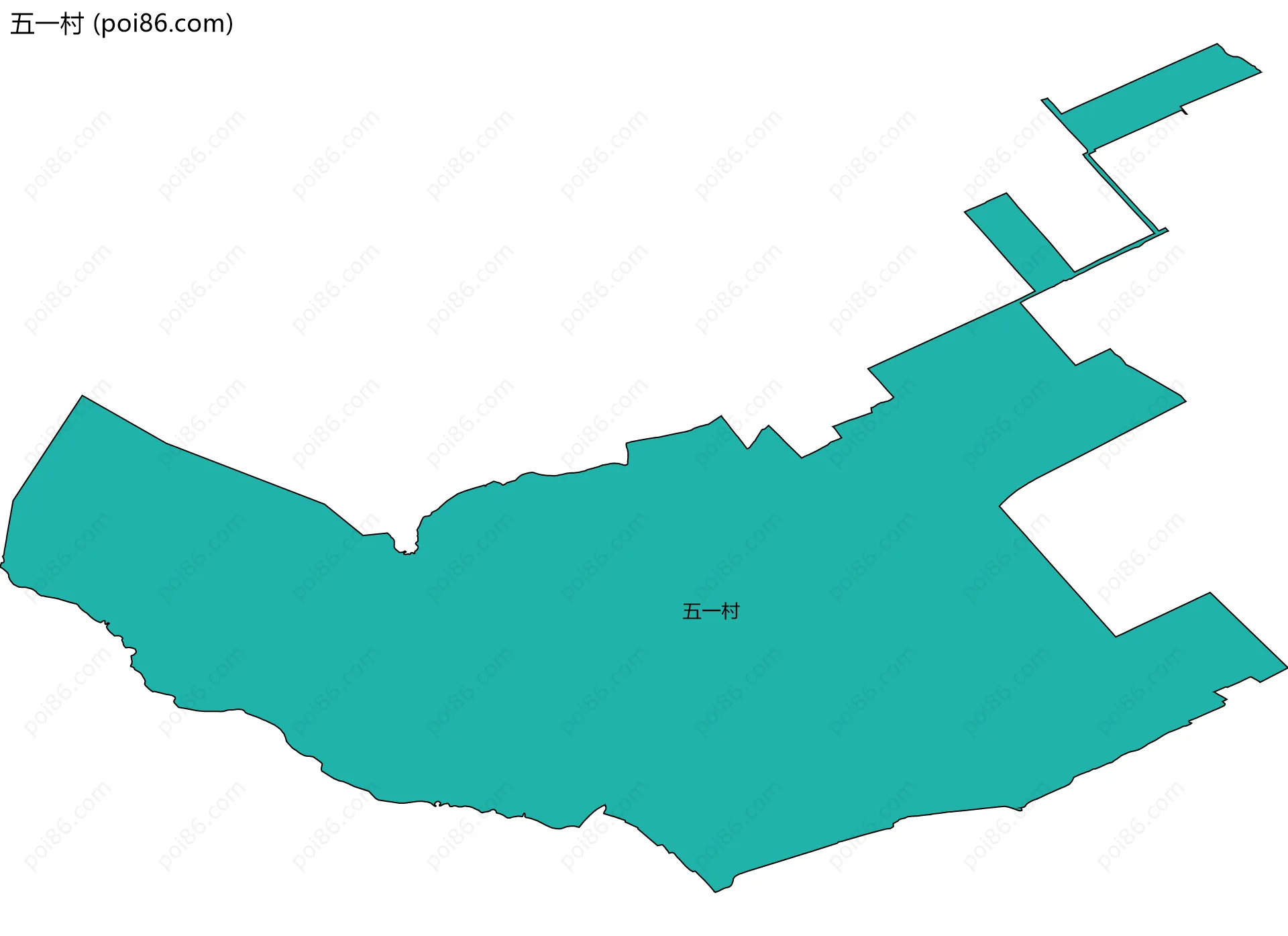 五一村边界地图