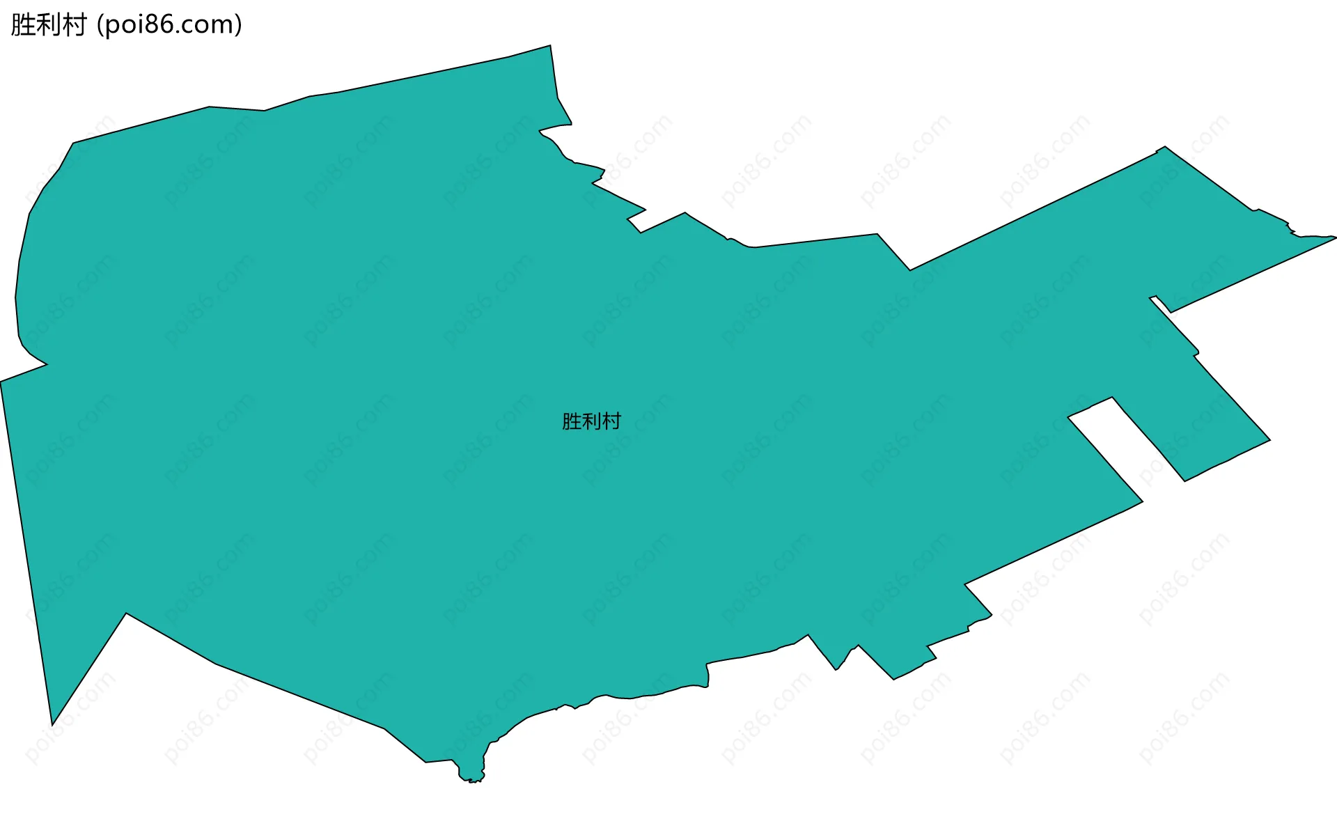 胜利村边界地图
