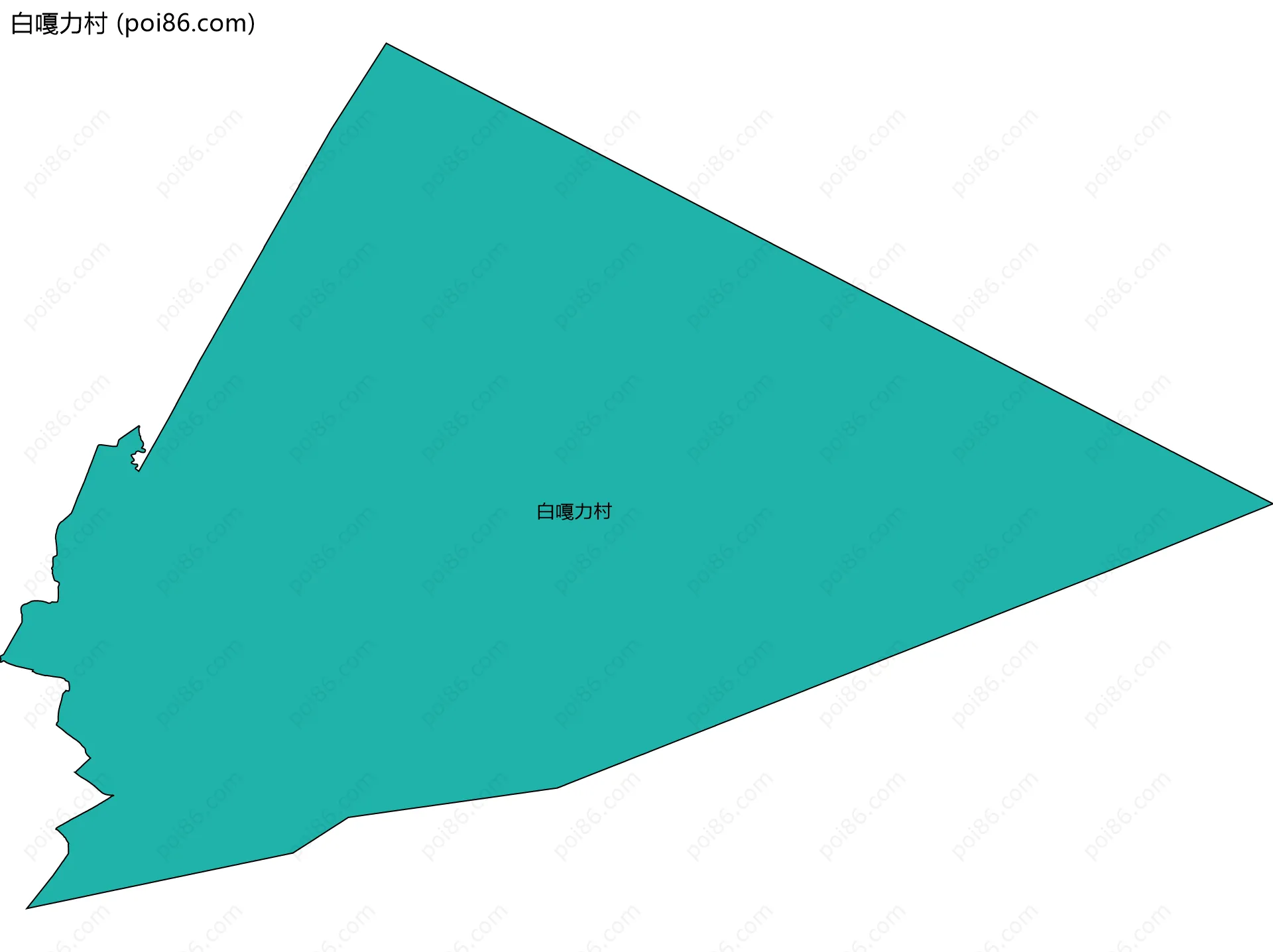 白嘎力村边界地图