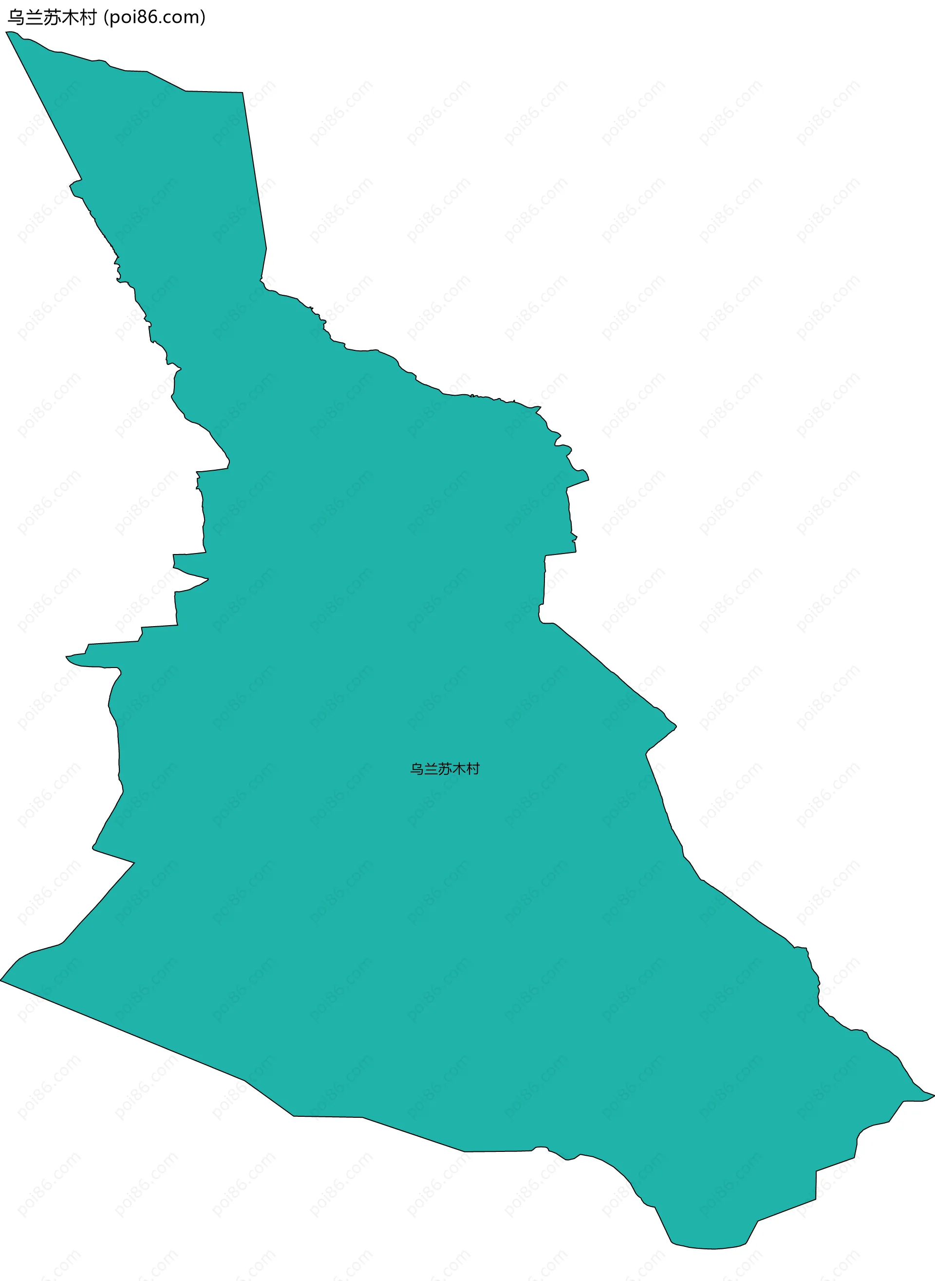 乌兰苏木村边界地图