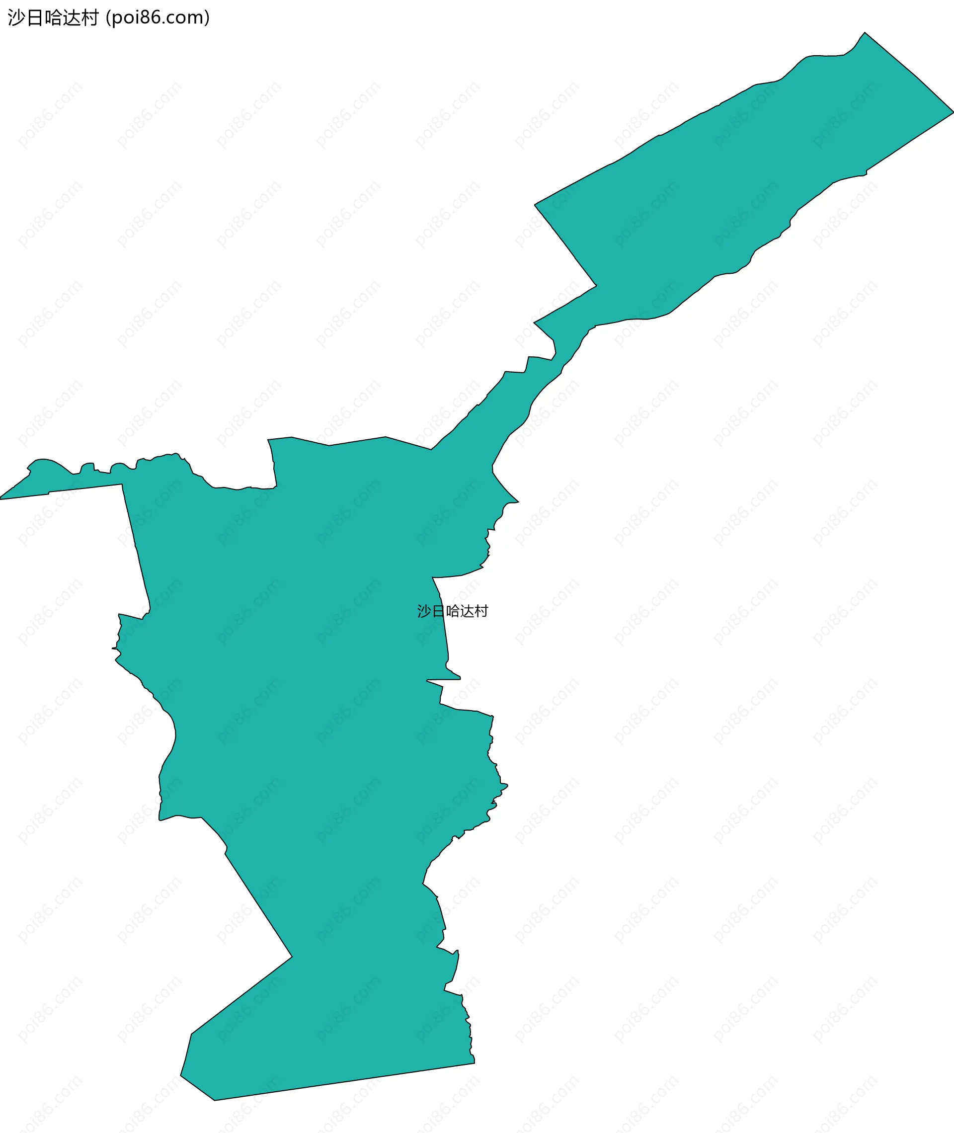 沙日哈达村边界地图