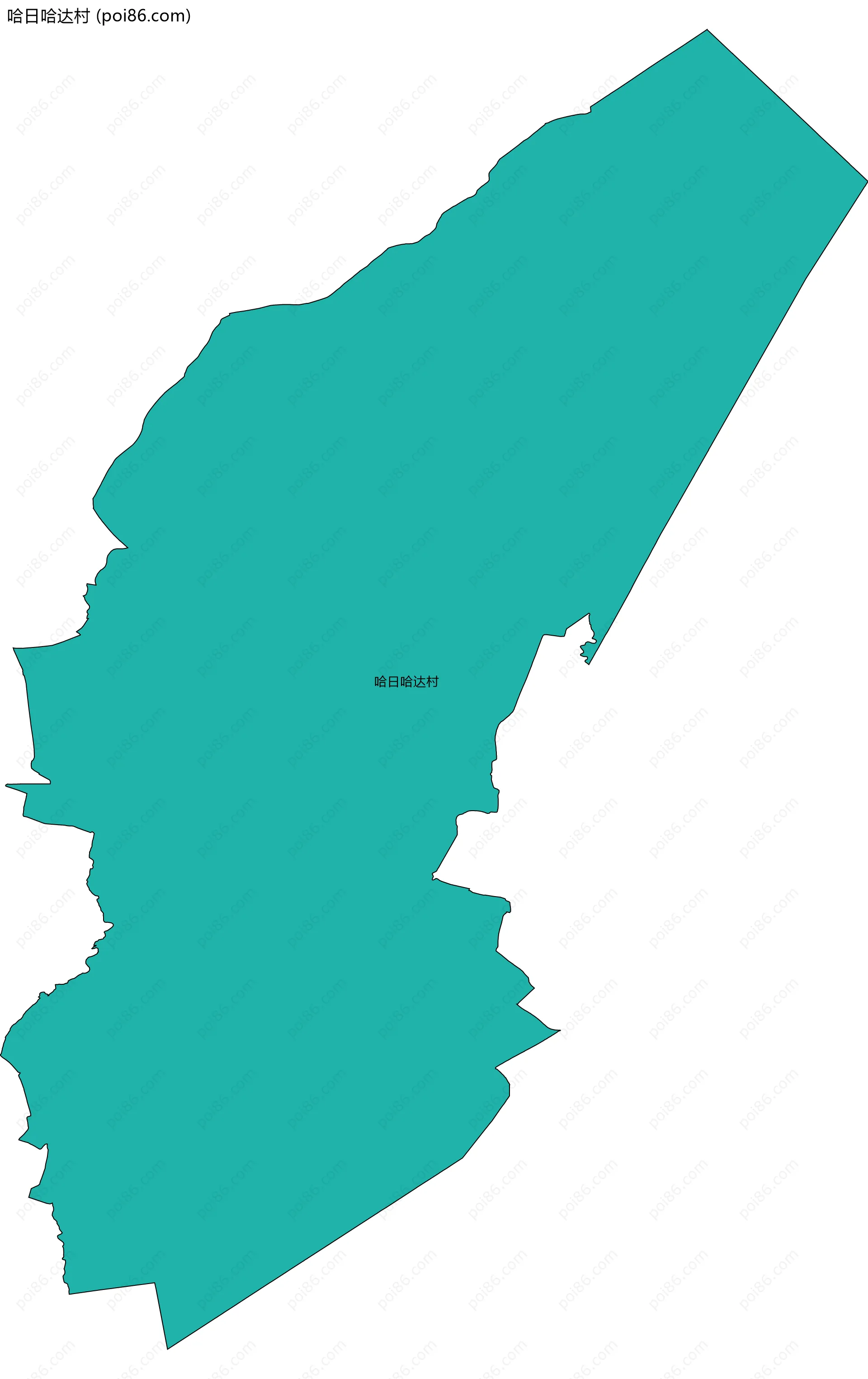 哈日哈达村边界地图