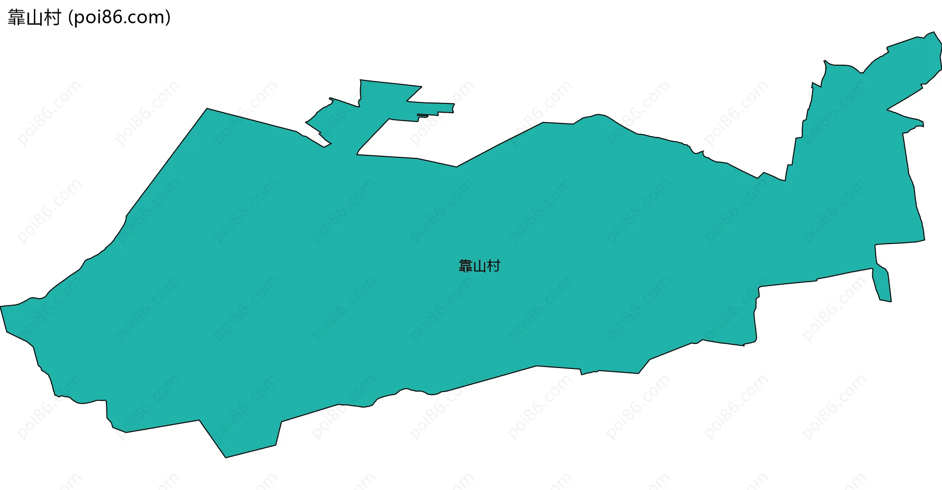 靠山村边界地图