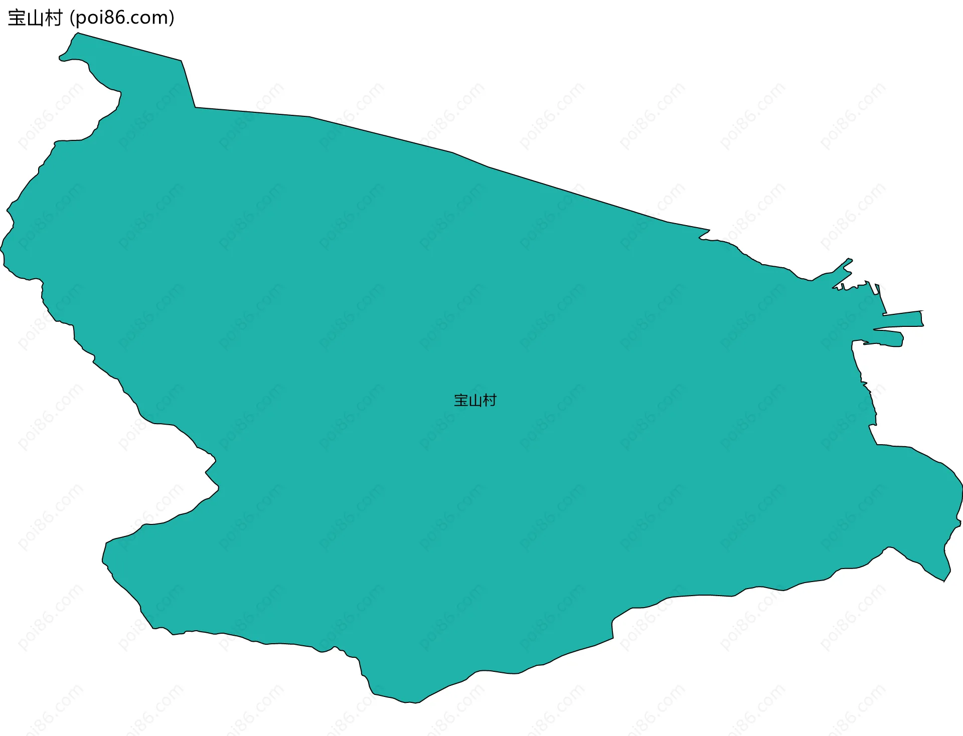 宝山村边界地图
