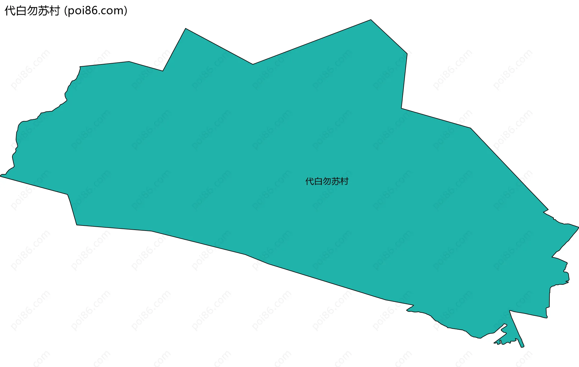 代白勿苏村边界地图