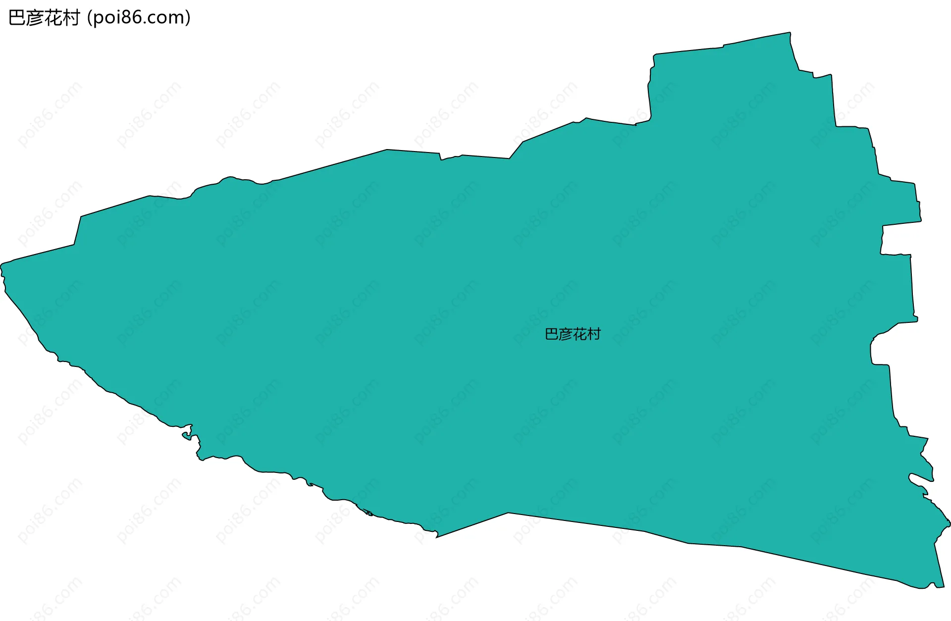 巴彦花村边界地图