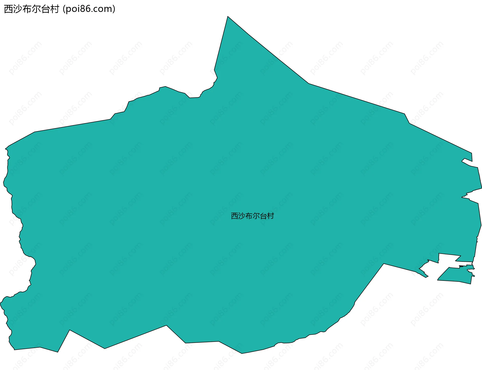 西沙布尔台村边界地图