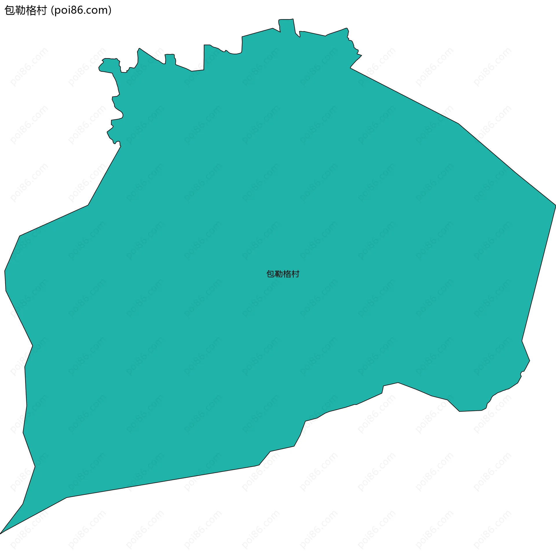 包勒格村边界地图