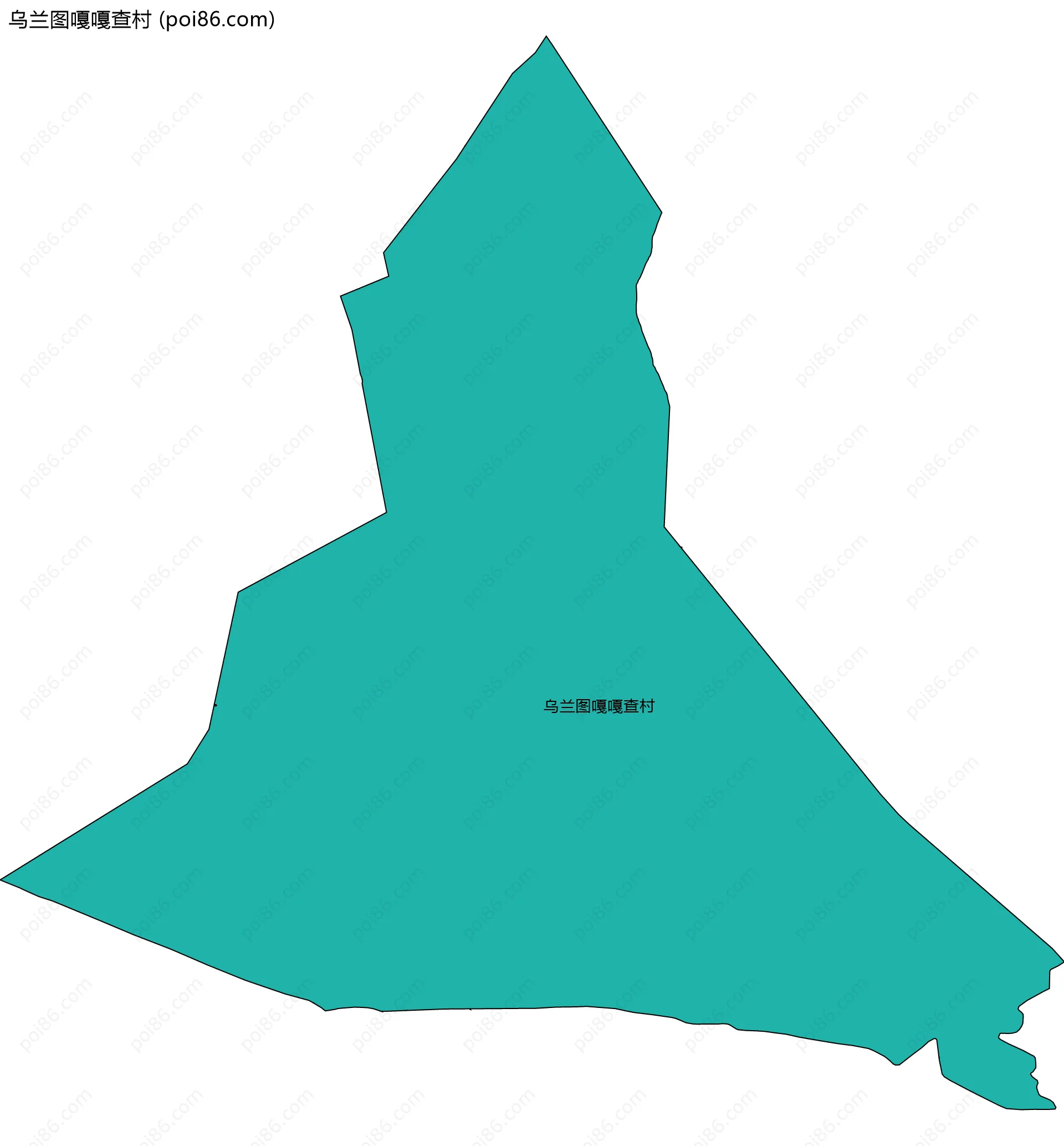 乌兰图嘎嘎查村边界地图