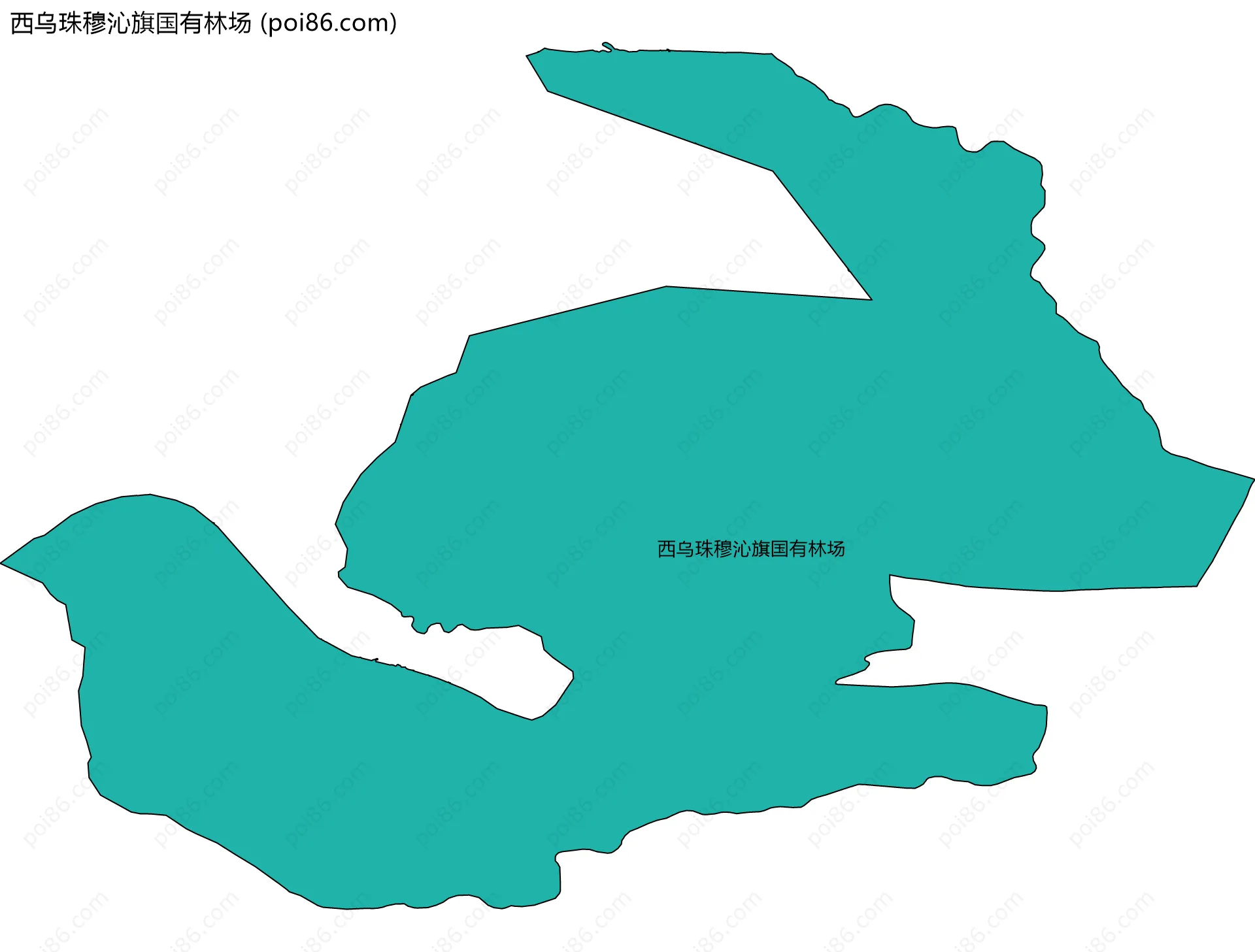 西乌珠穆沁旗国有林场边界地图