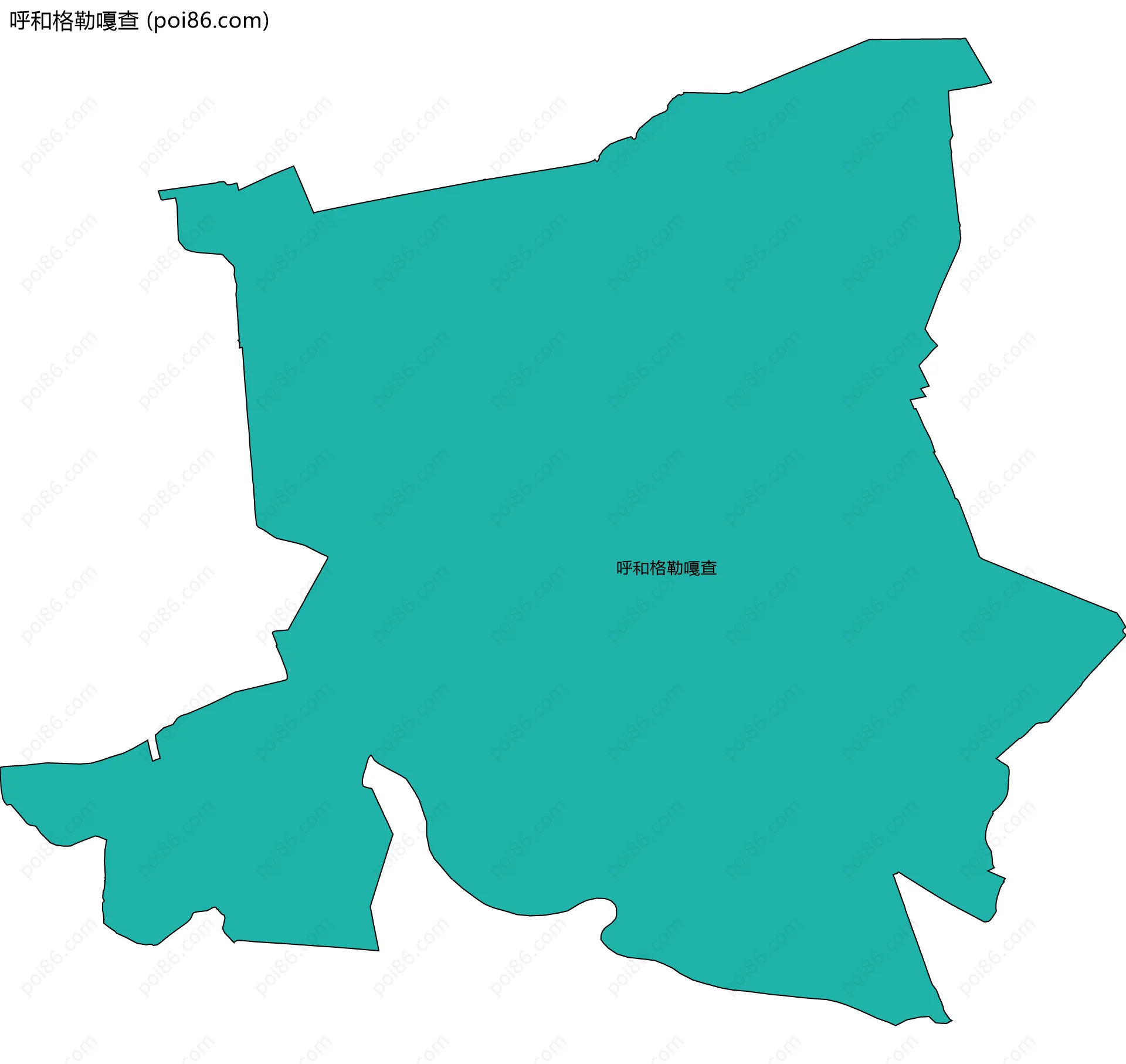 呼和格勒嘎查边界地图