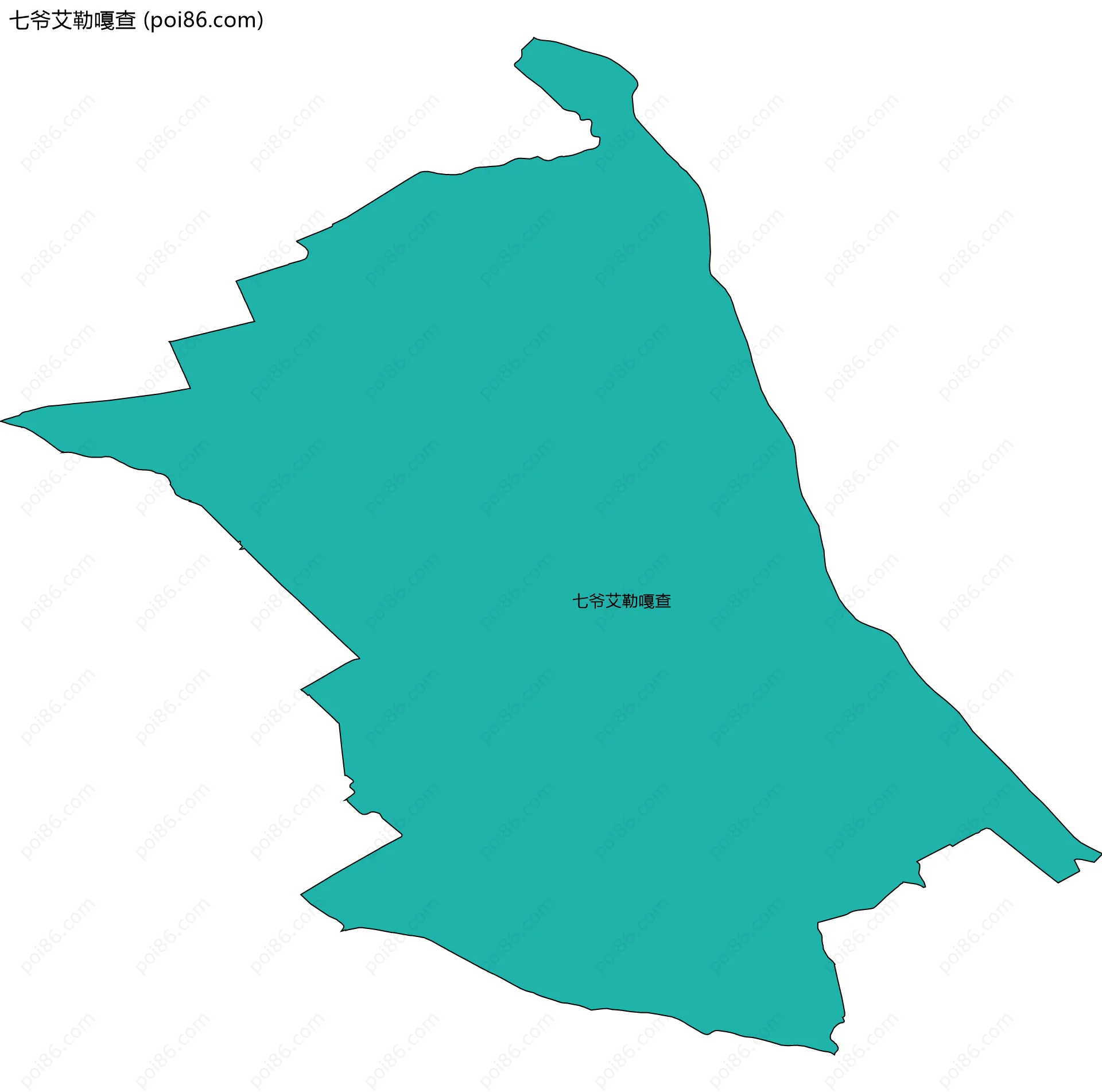 七爷艾勒嘎查边界地图