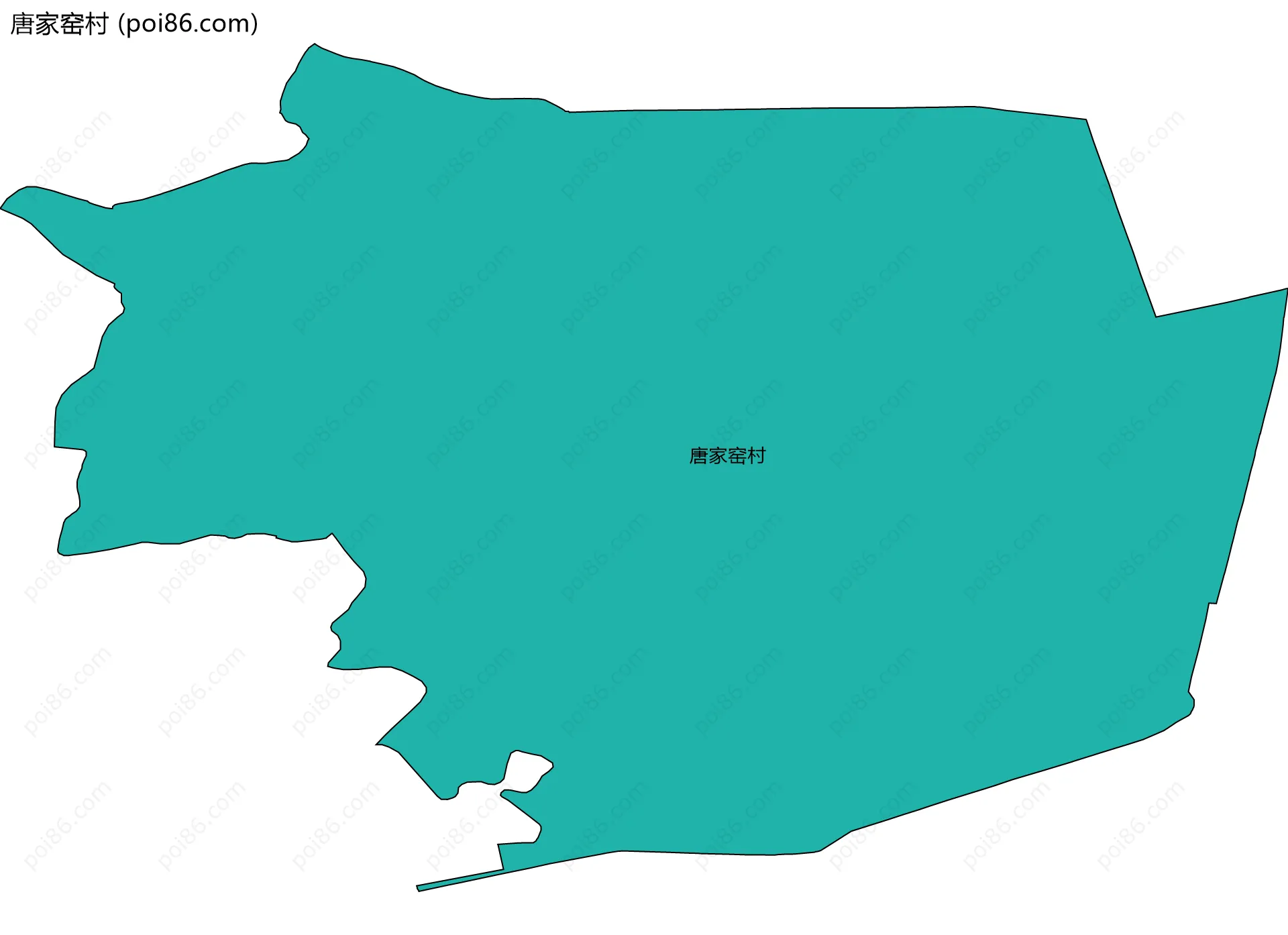 唐家窑村边界地图