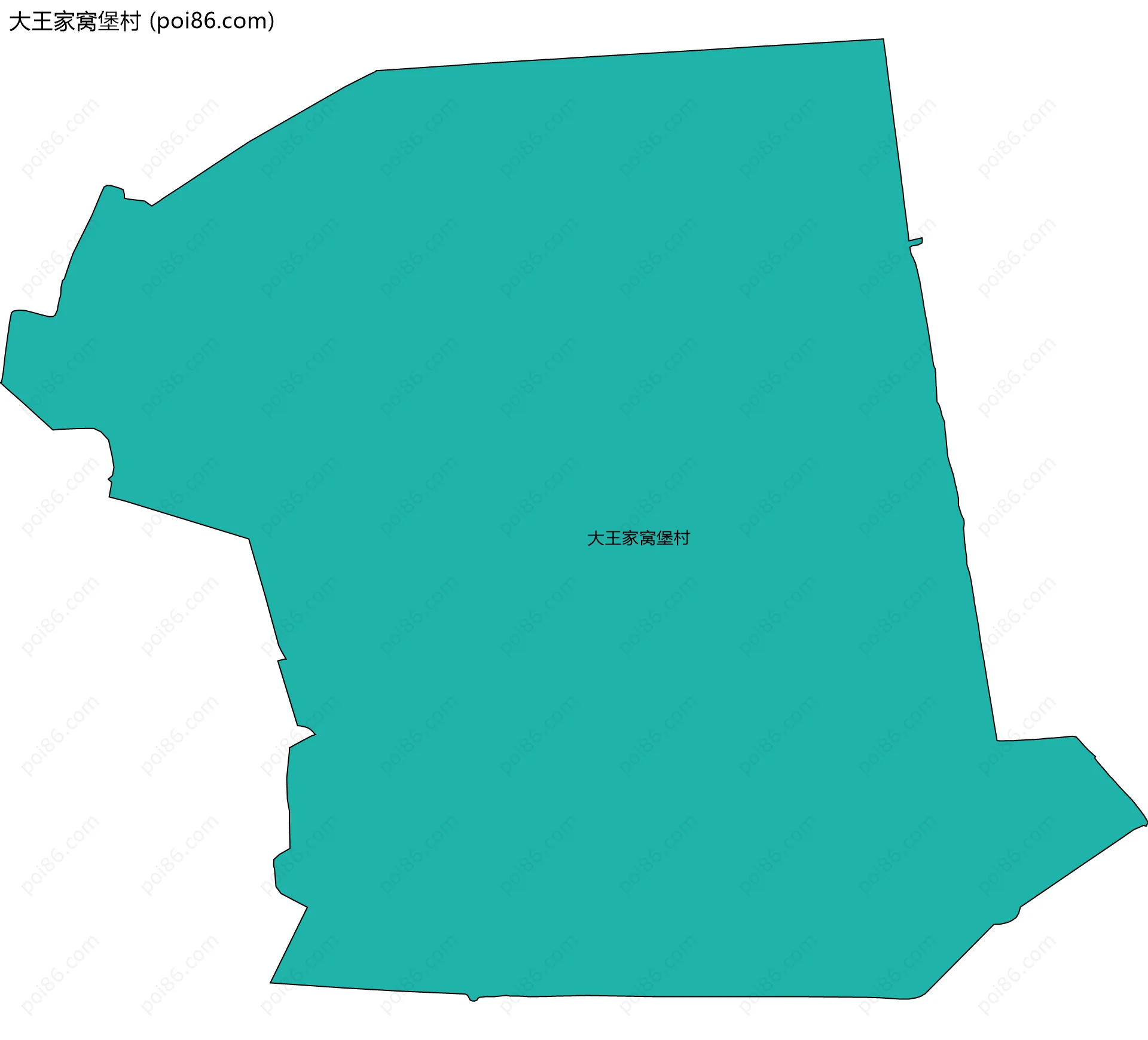 大王家窝堡村边界地图