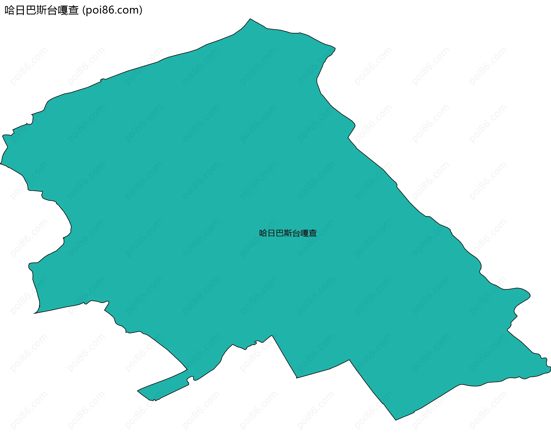 哈日巴斯台嘎查边界地图