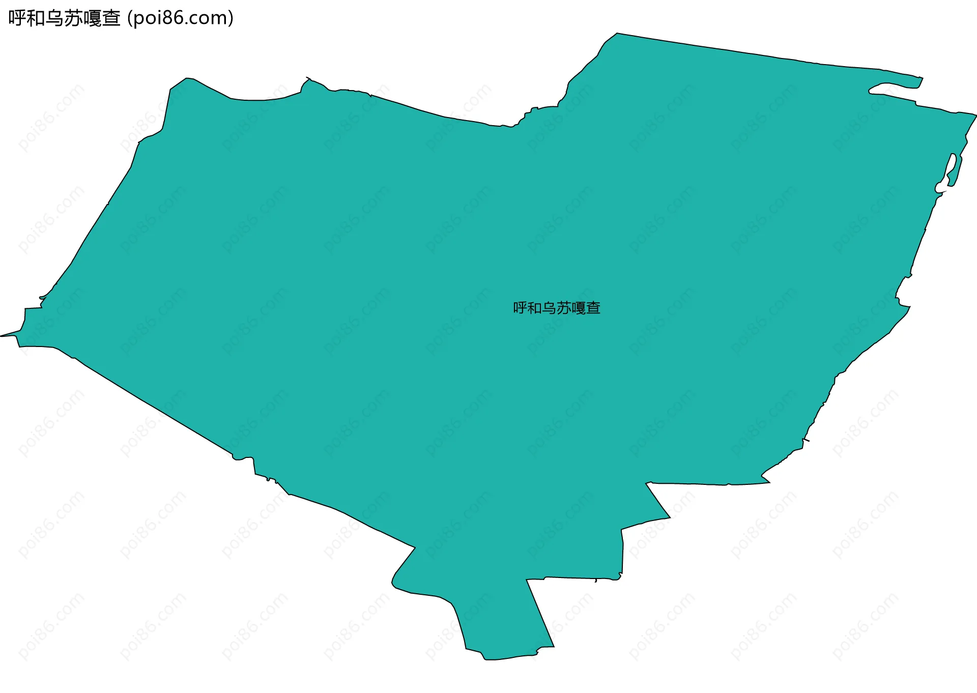 呼和乌苏嘎查边界地图