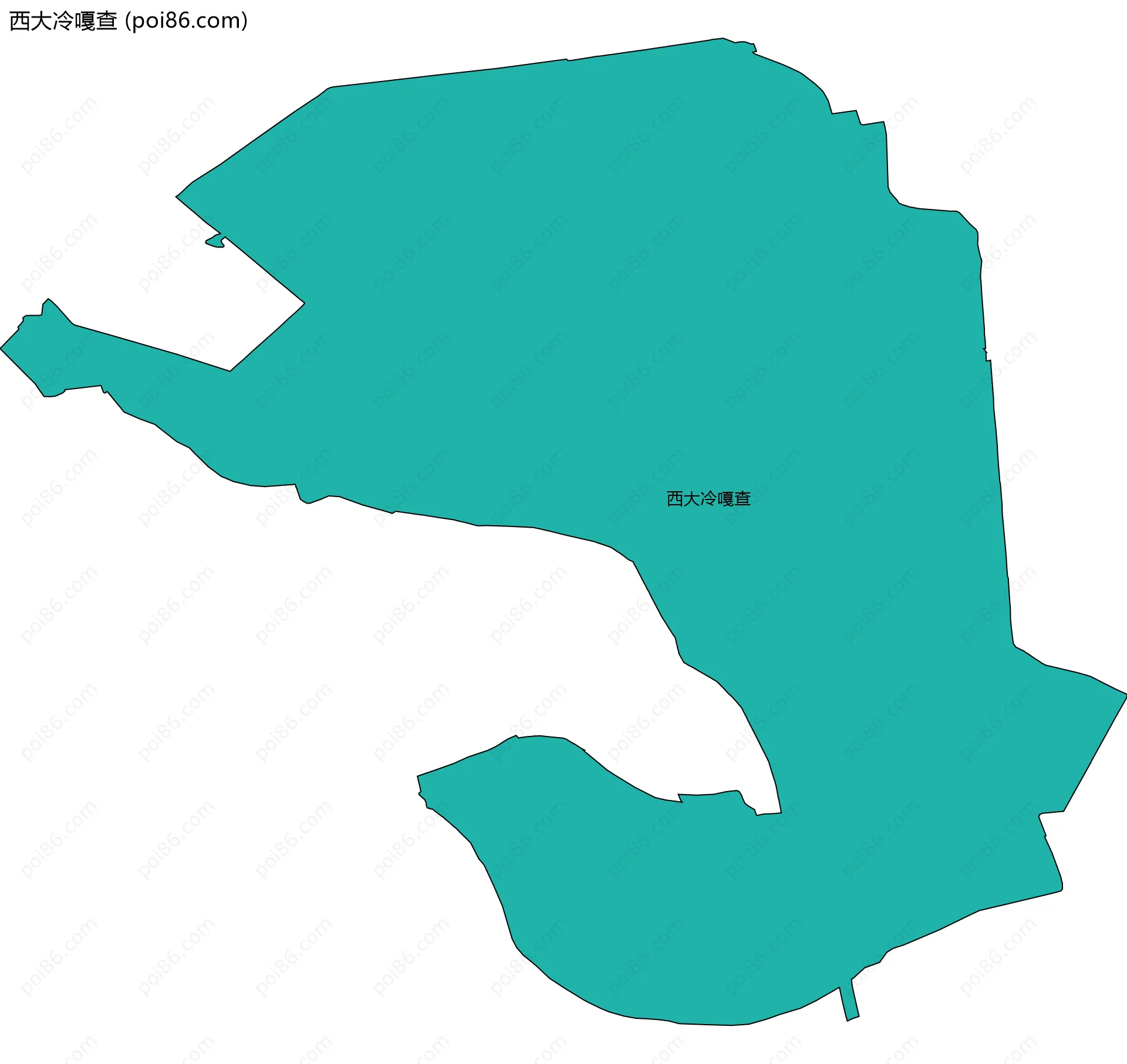 西大冷嘎查边界地图