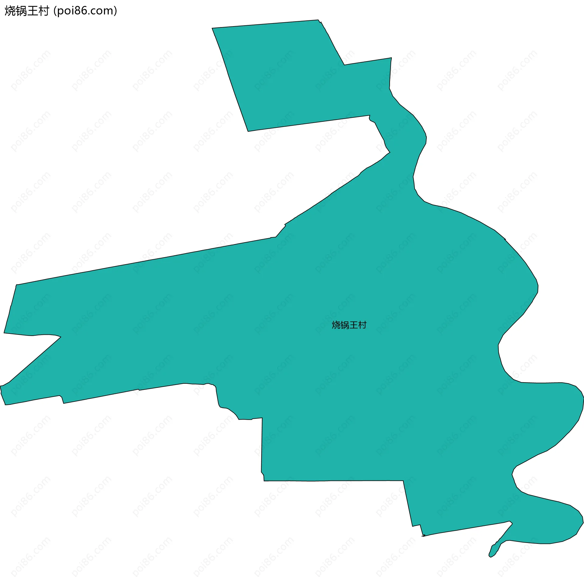 烧锅王村边界地图