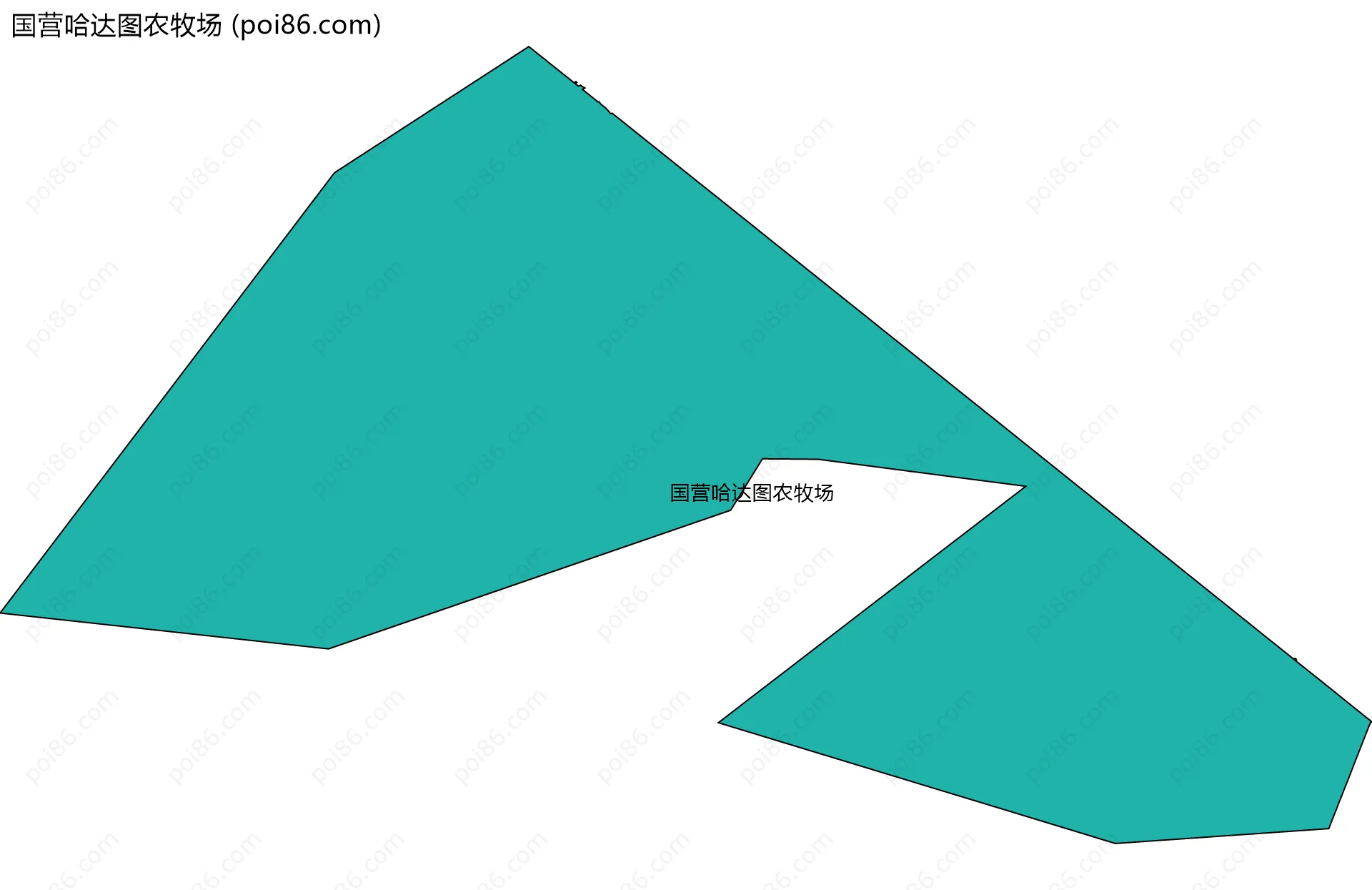 国营哈达图农牧场边界地图