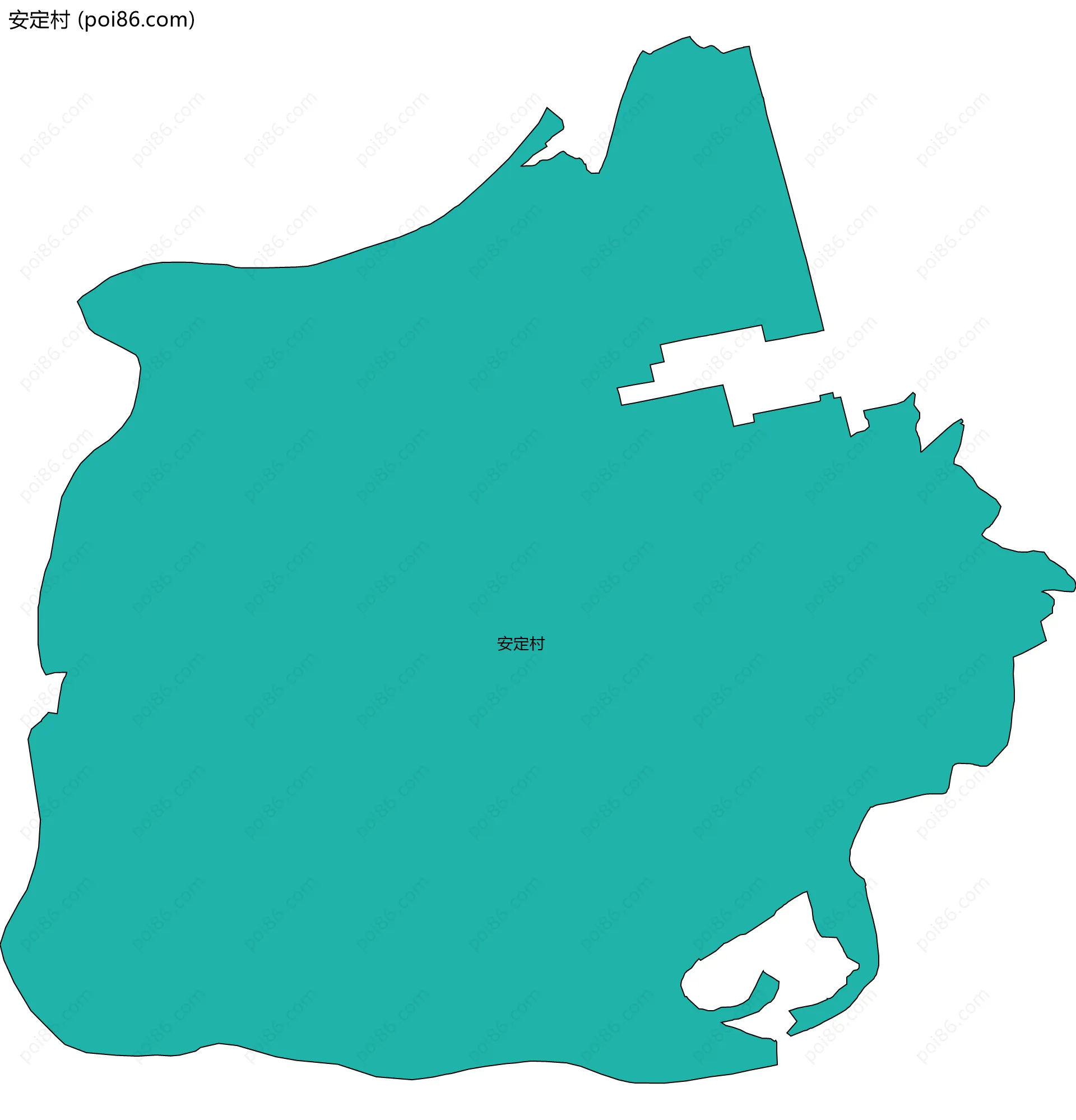 安定村边界地图
