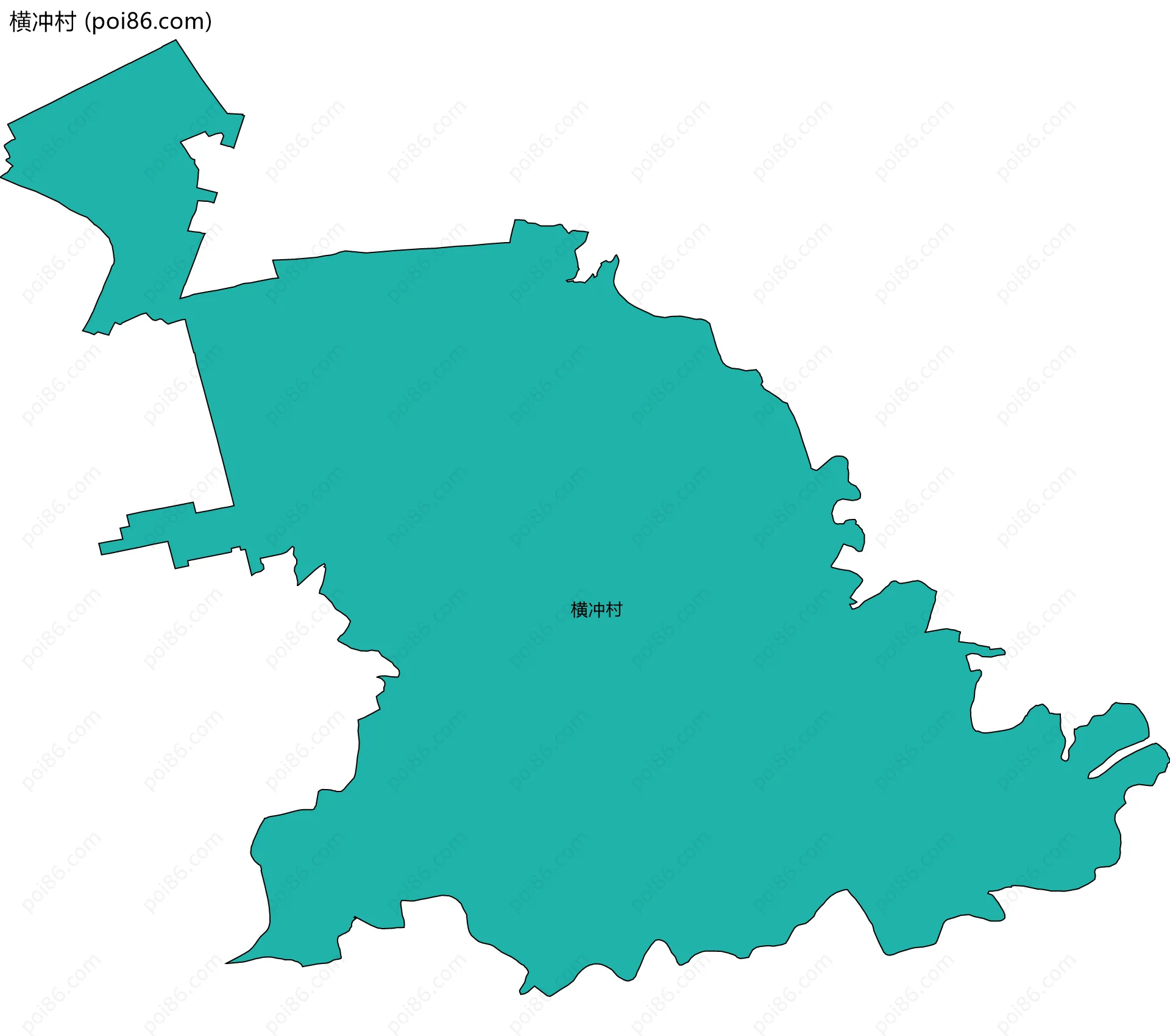 横冲村边界地图