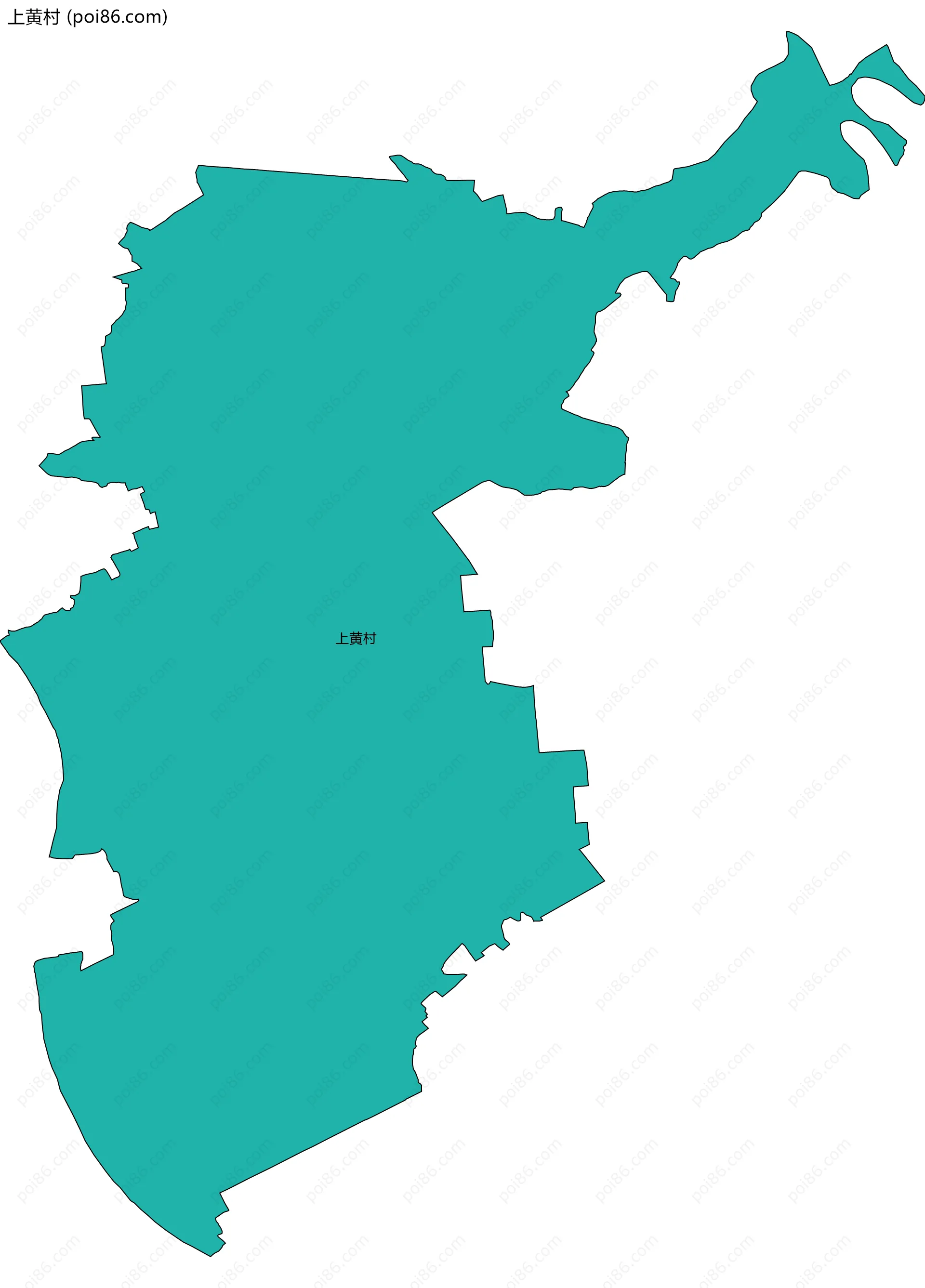 上黄村边界地图