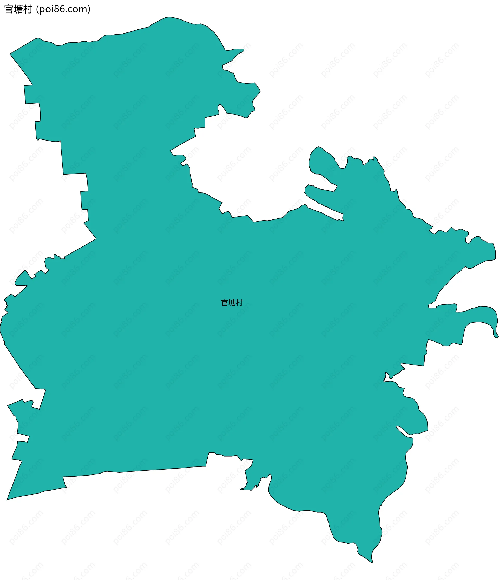 官塘村边界地图