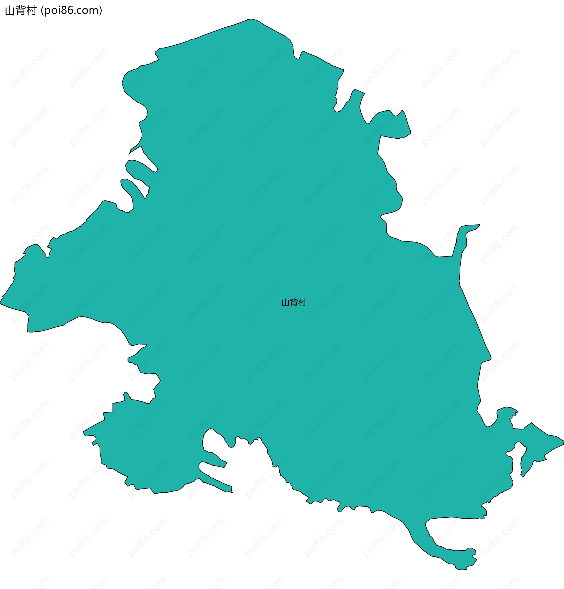山背村边界地图