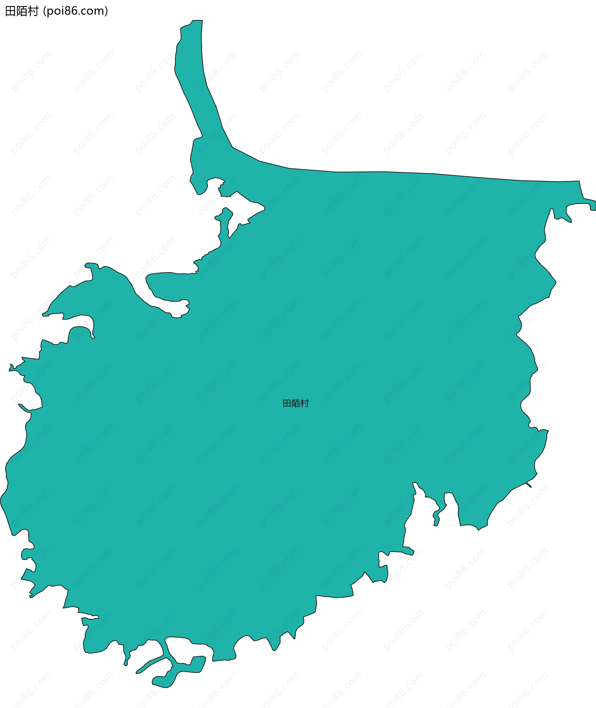 田陌村边界地图