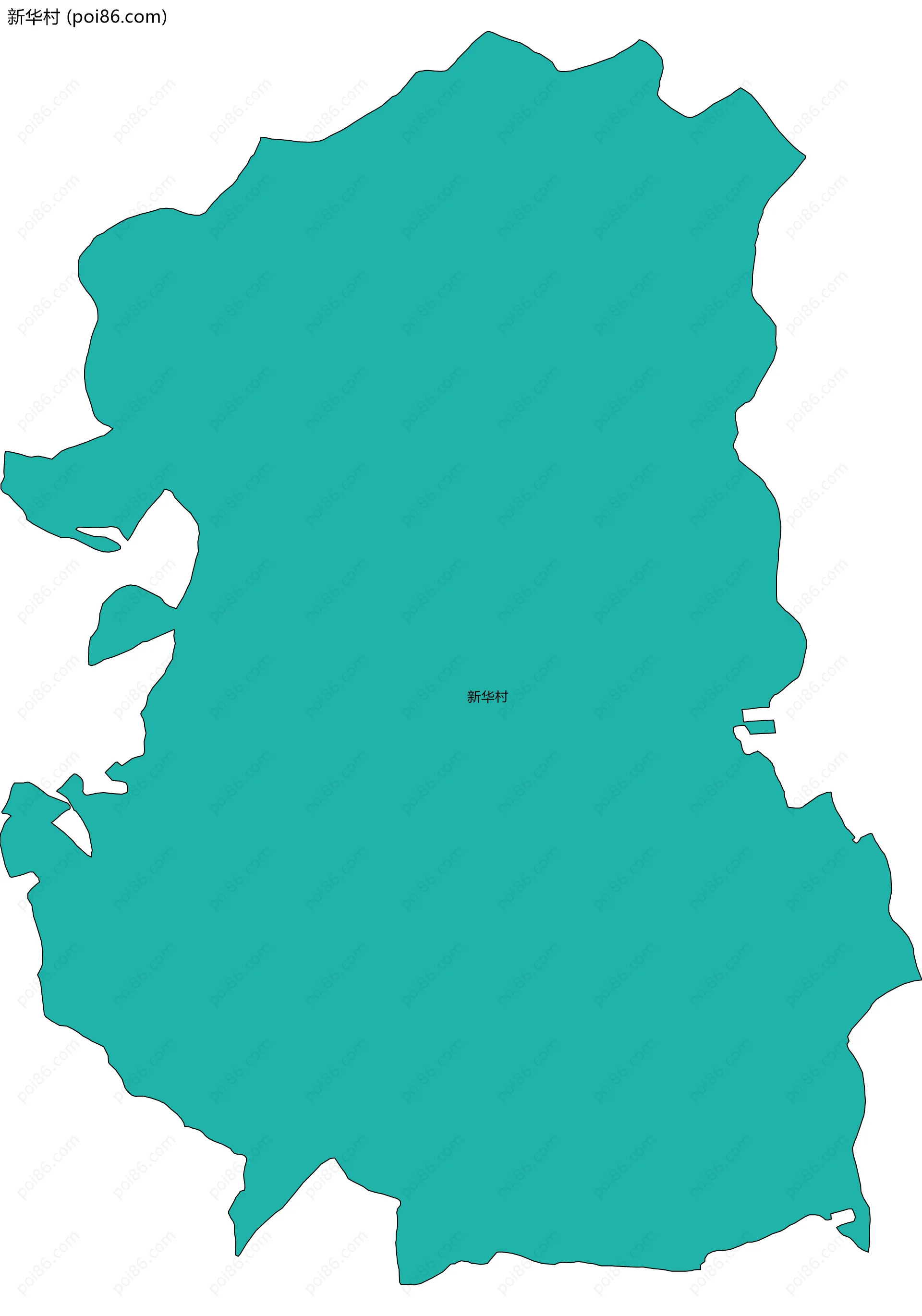 新华村边界地图