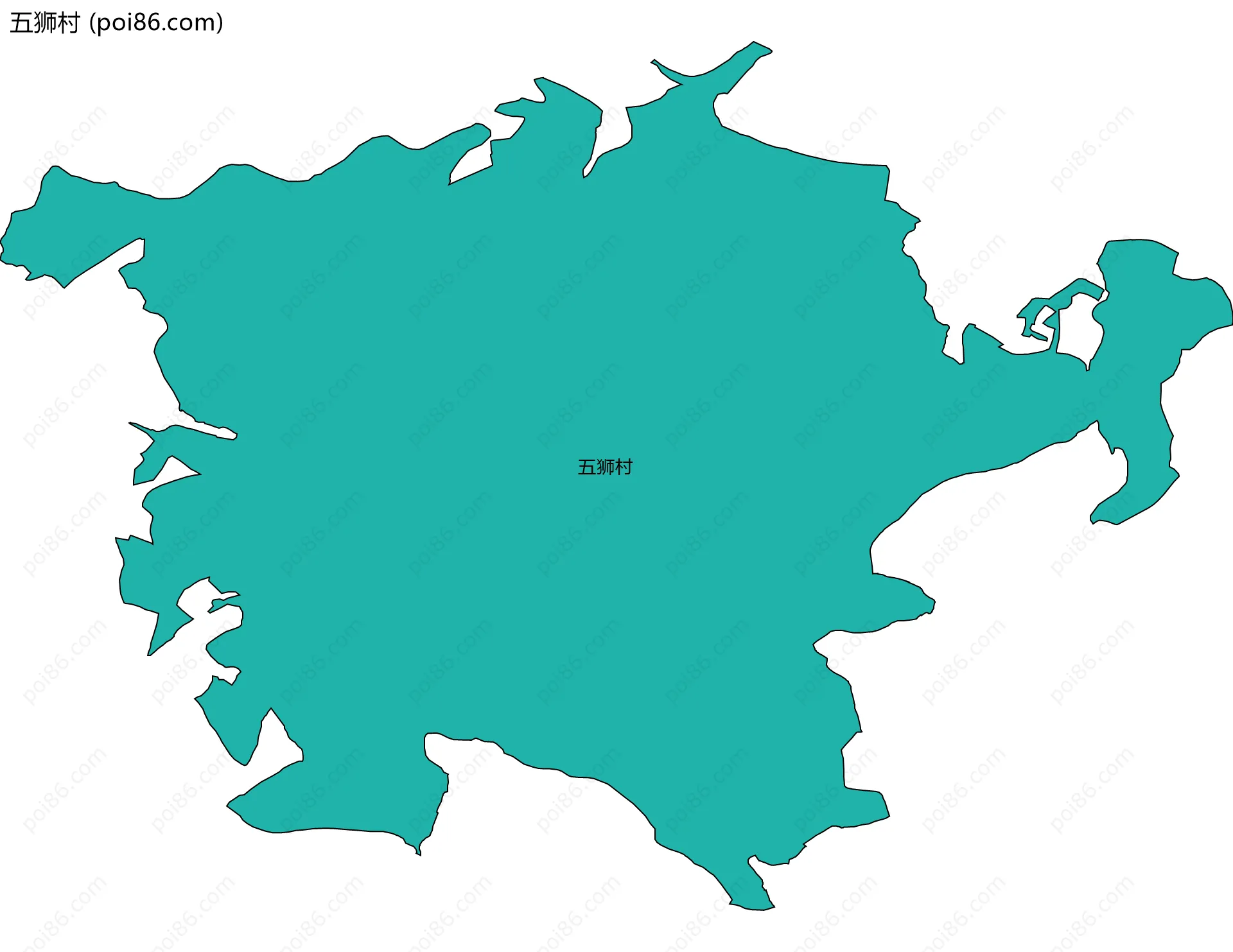 五狮村边界地图