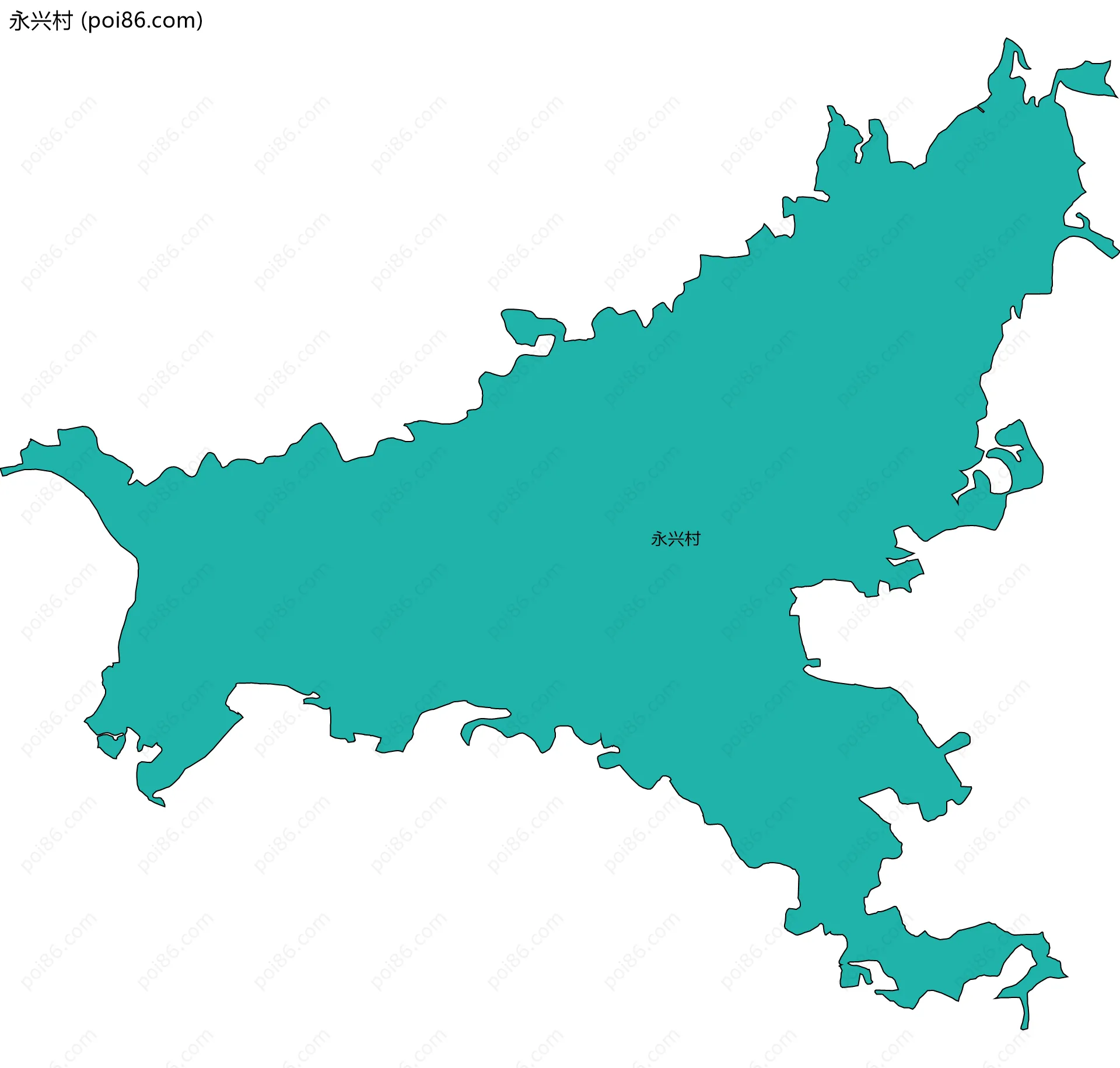 永兴村边界地图