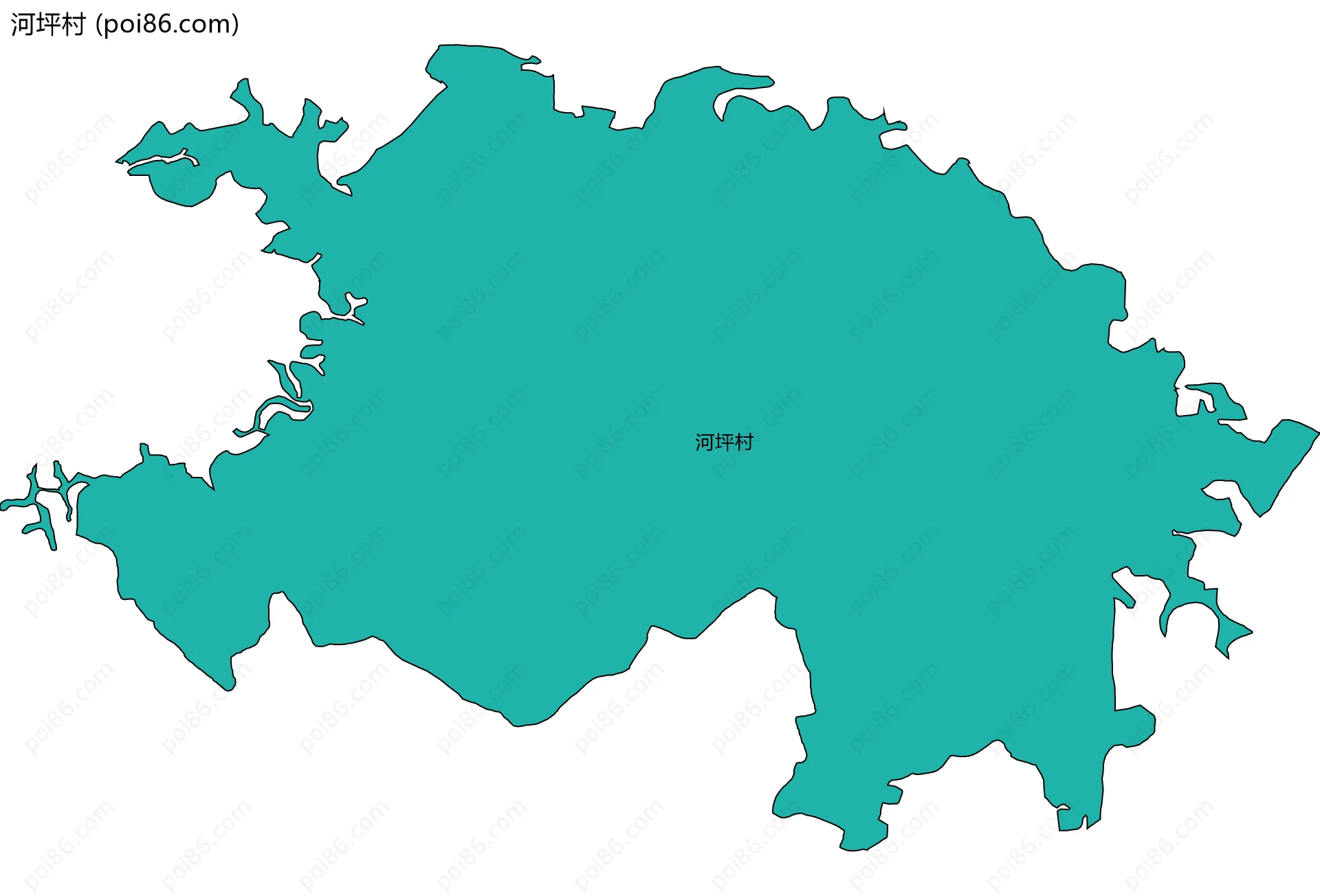 河坪村边界地图