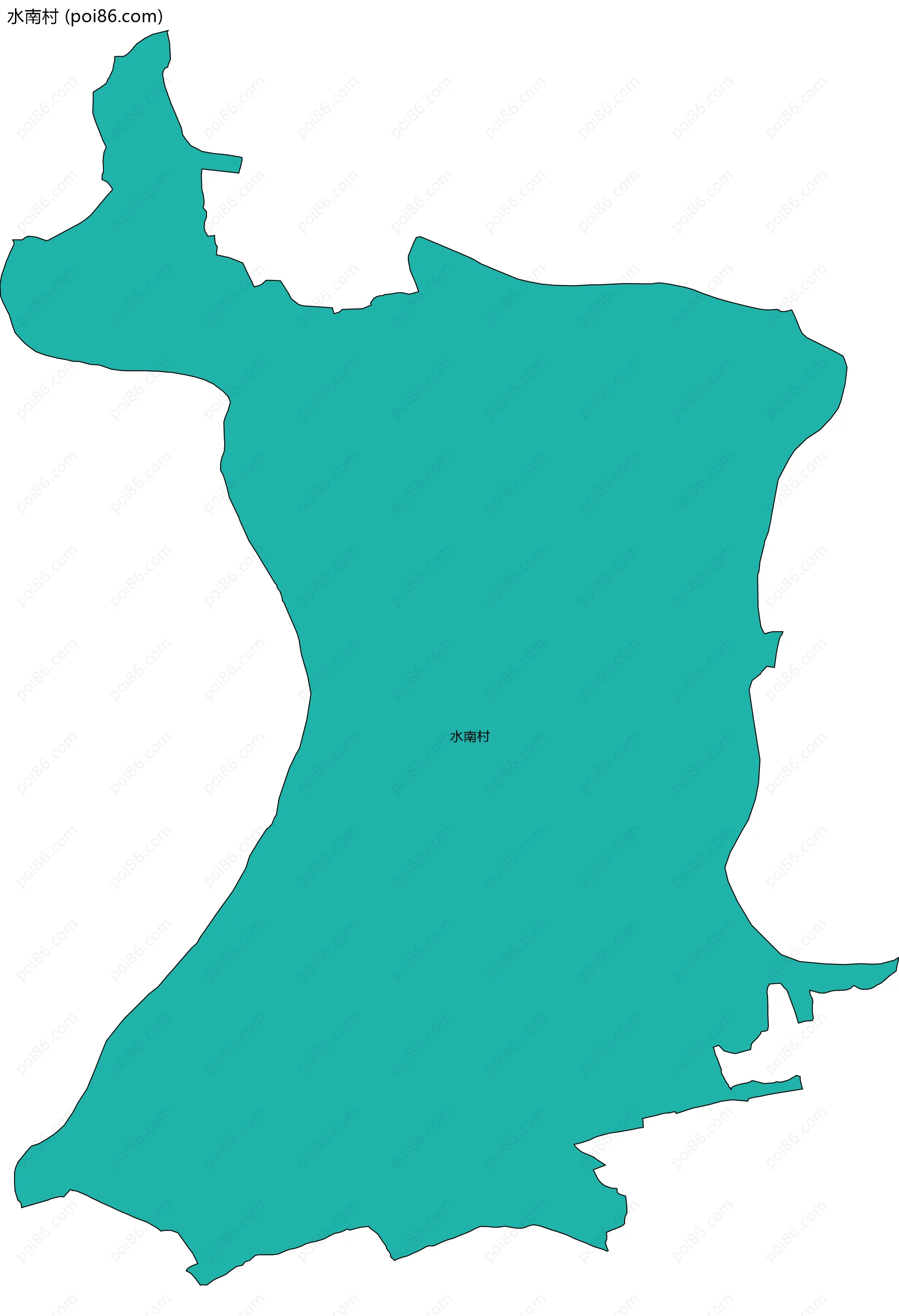 水南村边界地图