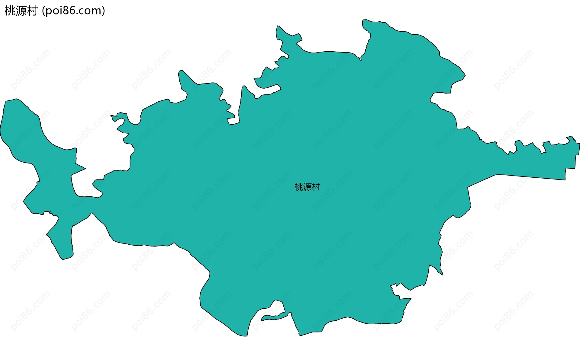 桃源村边界地图