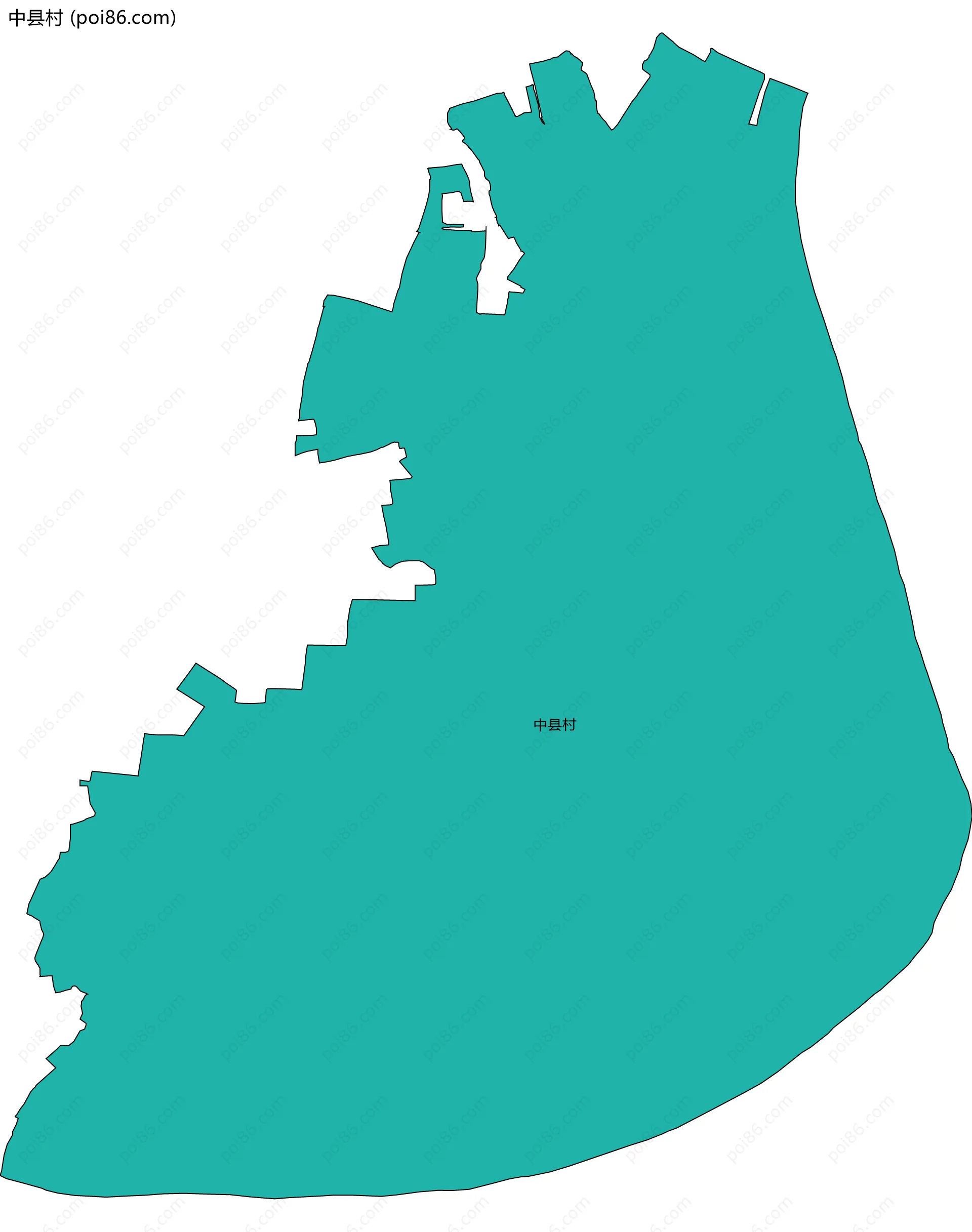 中县村边界地图