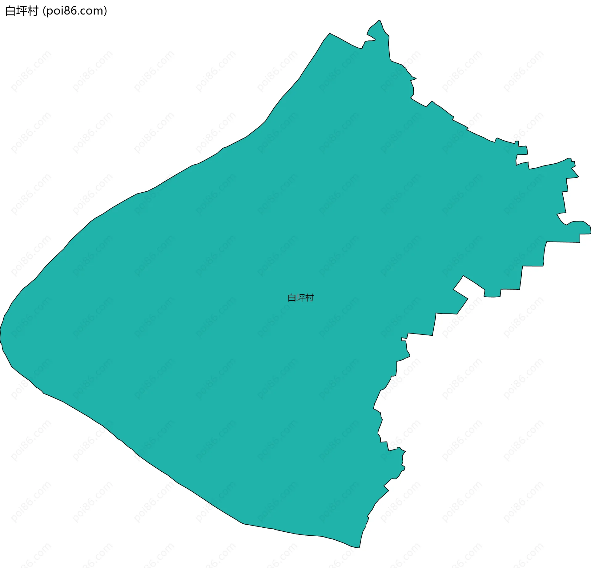 白坪村边界地图